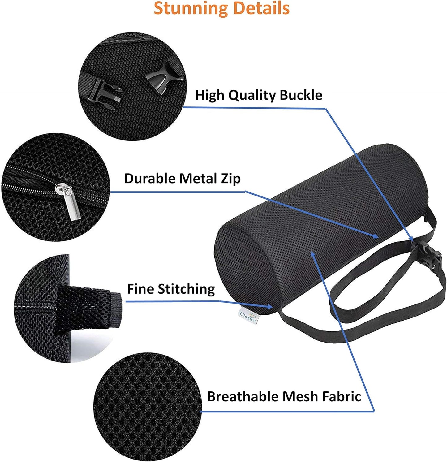 Lumbar Roll for Back Support - 100% Memory Foam - Optimized Firmness - 11 Inches Long with 4.5 Inches Diameter - Breathable Mesh Pillow Cover - for Comfortable Alignment and Support