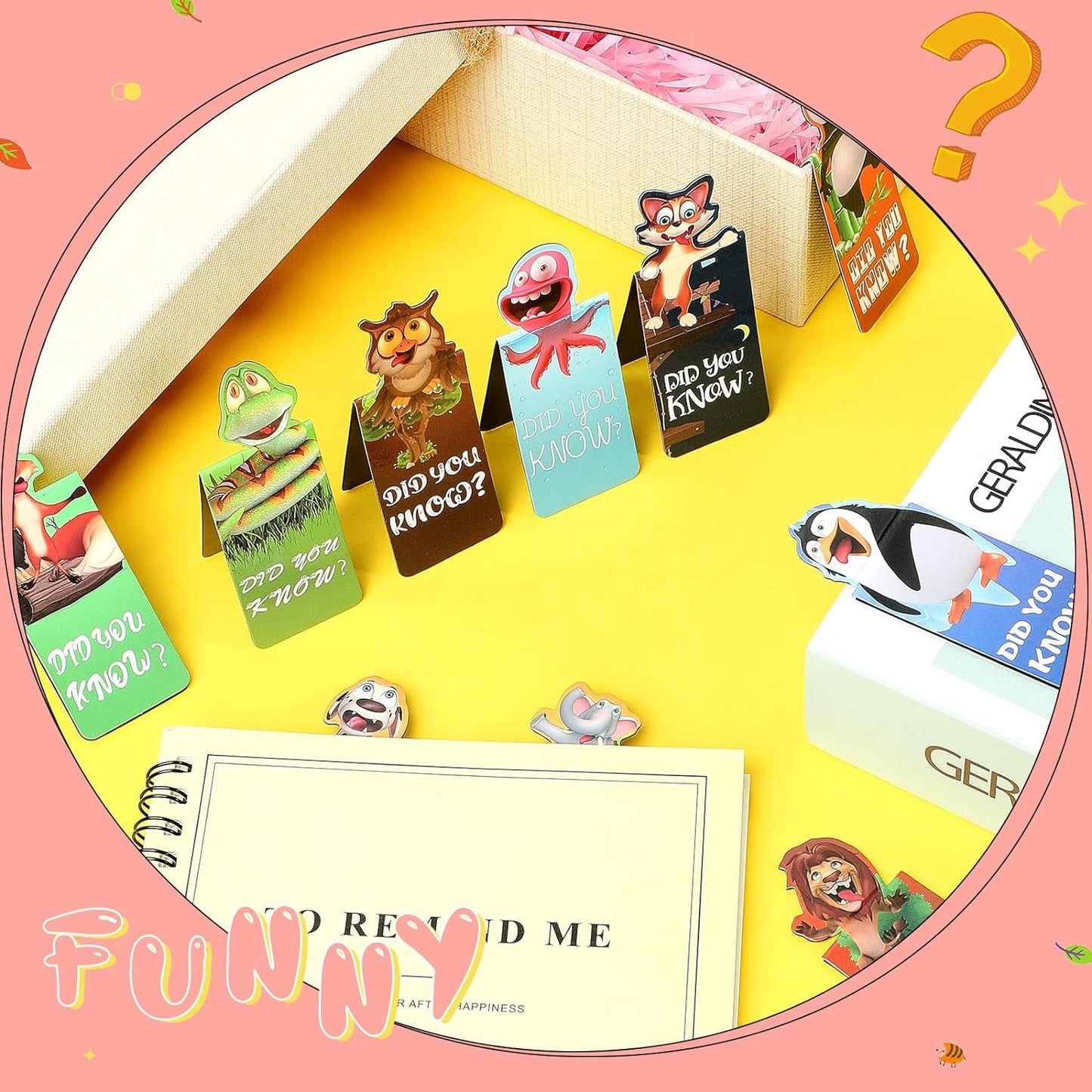 Sepamoon 12 Pcs Magnetic Bookmarks Bulk Magnetic Page Clips Cute Magnet Page for Valentines Markers Funny Animal Bookmarks Book Lovers Gifts for Reading Party Favor Students Teachers (Animal Style)