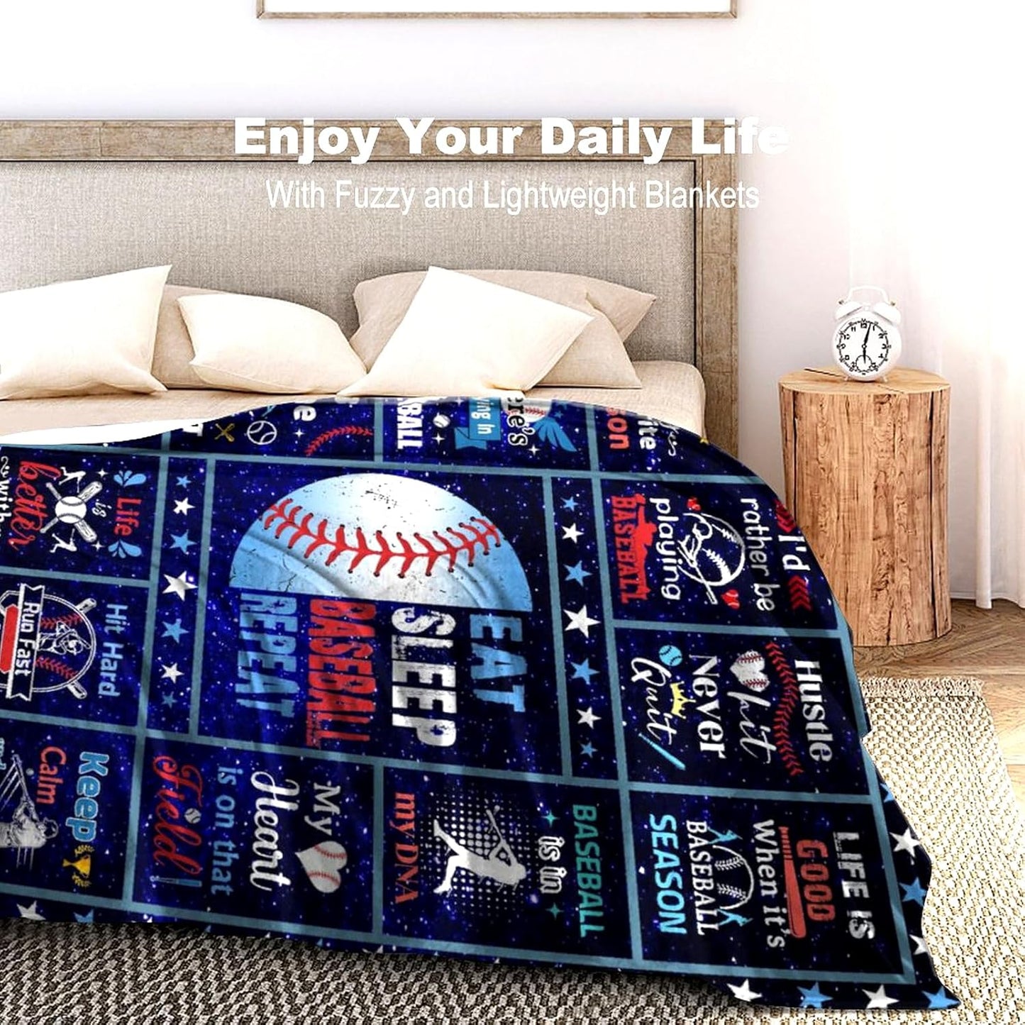 Baseball Blanket Gifts for Boys Kids Men Adults,Outdoor Baseballs Stuff Baseball Throw Blanket Coach Gifts for Baseballs Player Lover Team 80"x60"