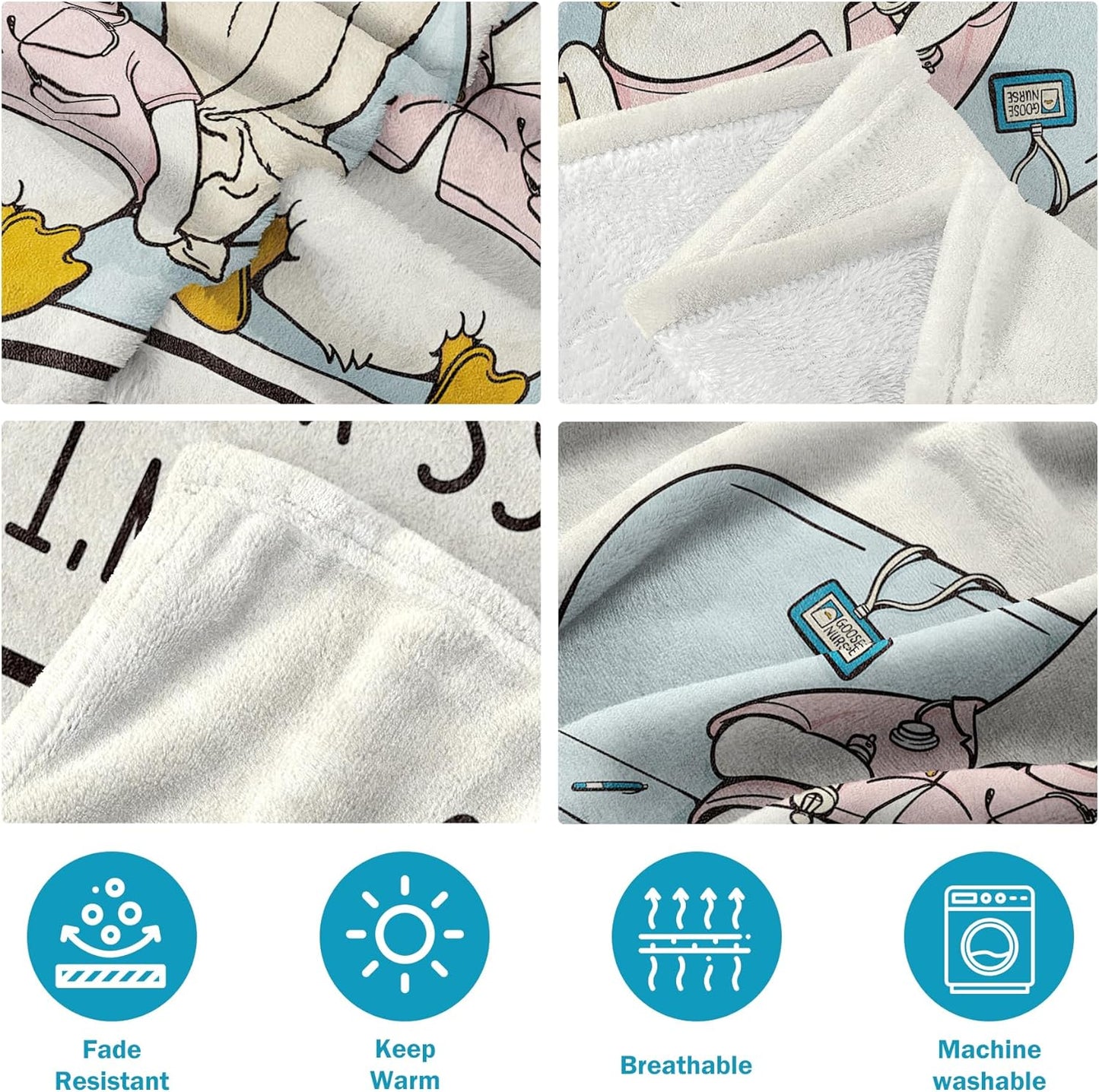 Nurse Gifts for Women/Men, Thoughtful Gifts for Nurses - Soft Nurse Blanket, LPN RN Nurses Week/Day Appreciation Gift, Nursing Student Graduation Gift Flannel Throw Blanket 80" x 60"