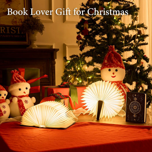 Book Lamp Book Lovers Gifts, Starry Sky Constellations Book Light 2 Colors, Foldable Paper Lamp as Home Decor, Bookish Birthday Gifts for Women or Freinds