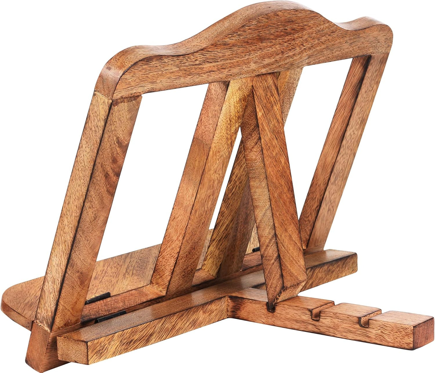 Mother's Day Gifts Wooden Cookbook Stand Recipe Book Holder Stand - Adjustable & Foldable Reading Holder/Kitchen/Office/Desk/Workshop