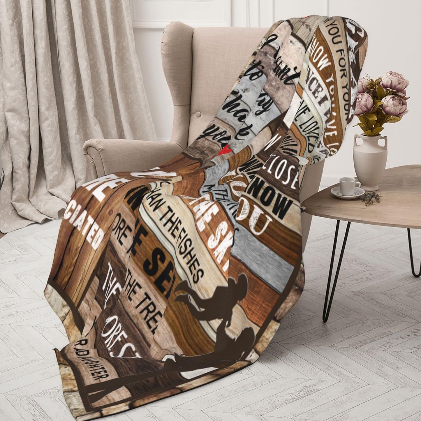 Grandpa Birthday Gifts, Grandpa Gift from Granddaughter, Soft Cozy Flannel Throw Blanket Christmas for Grandfather Fathers Day, Grandpas Blanket 80"x60",
