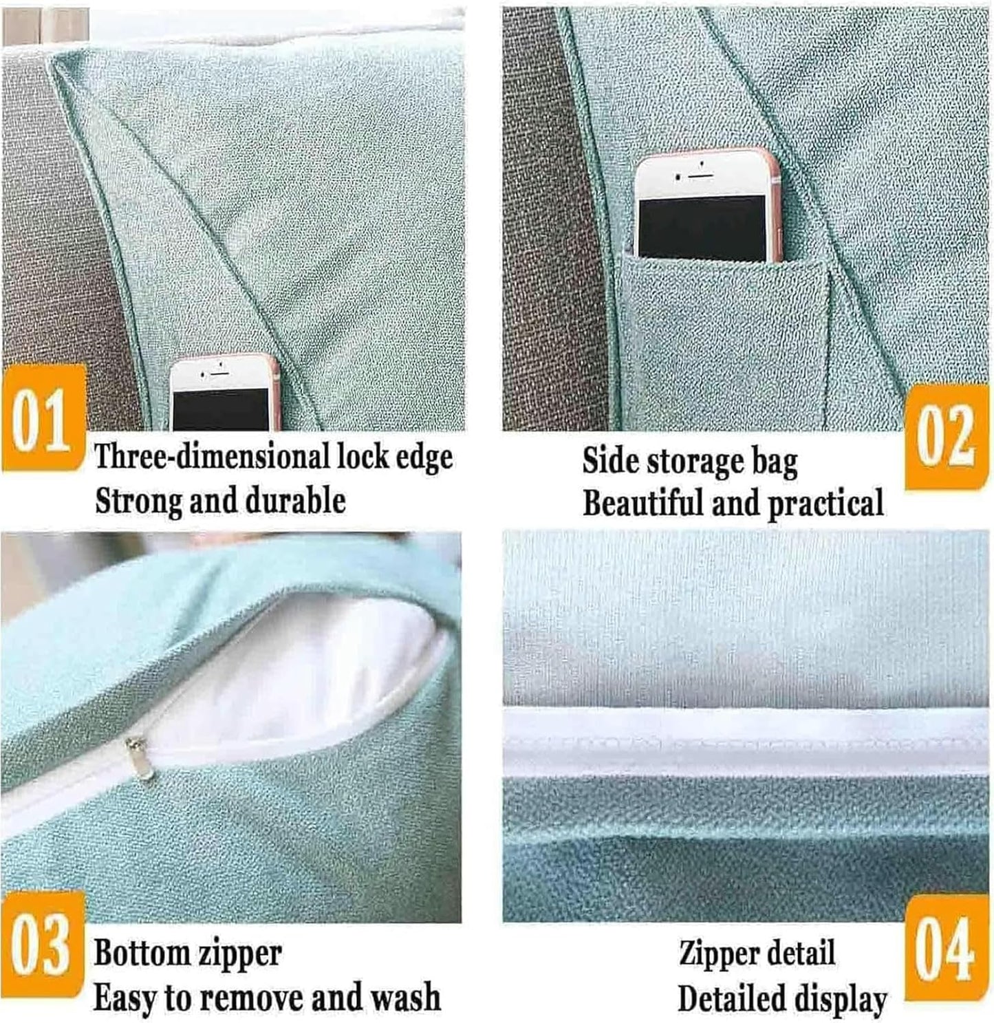 Wedge Pillow Triangular Lumbar Support Cushion for Bed Headboard Sofa, Back Positioning Backrest, Soft Reading Pillow with Removable Washable Cover,Claret,60x20x50cm