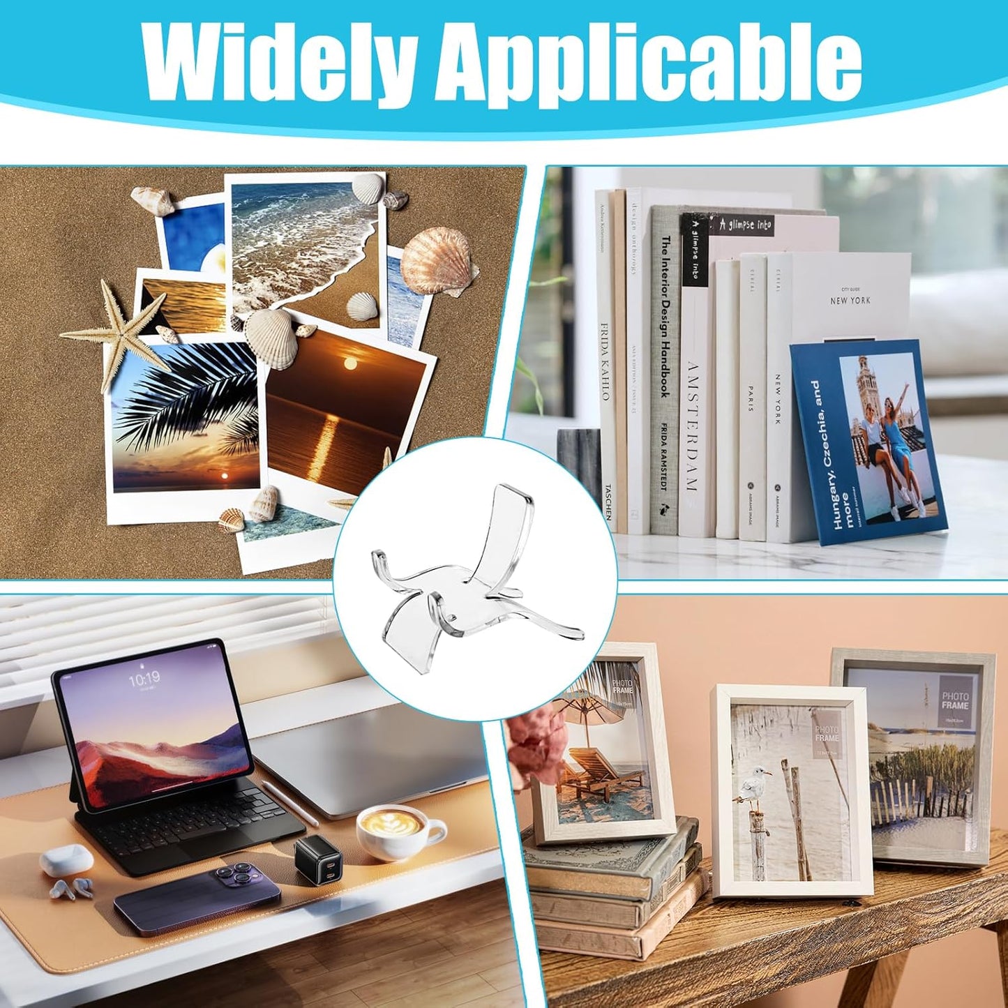 DARENYI 20Pcs Rock Display Stand Holder Clear Acrylic Display Stands Easels Pedestals for Crystal Geodes Mineral Agate Fossil Coral Gemstone Collectibles