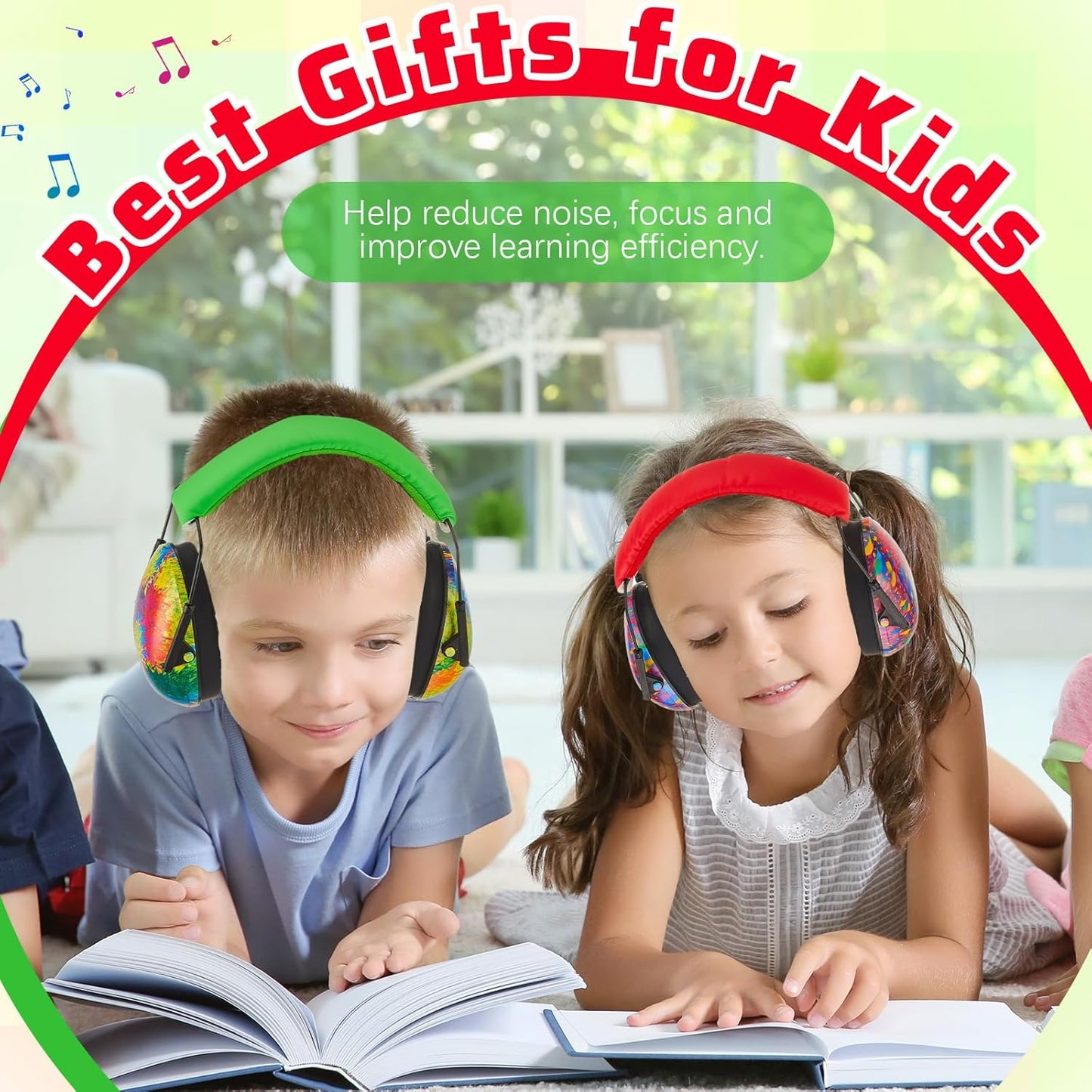 Amylove Noise Cancelling Headphones Kids Ear Protection Earmuffs Noise Reduction 27db Adjustable Toddlers