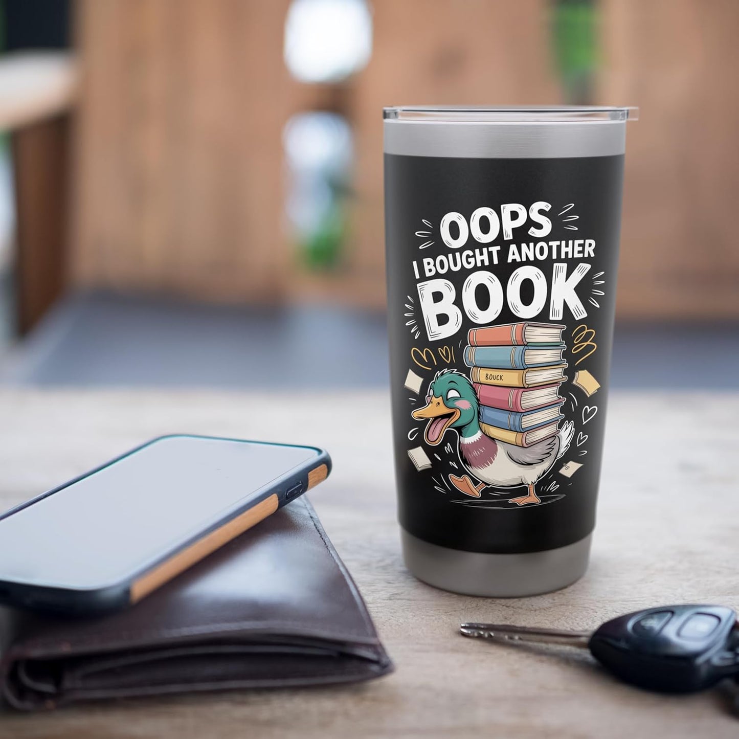Oops I Bought Another Book Library Reader Bibliophile - Stainless Steel Insulated Tumbler