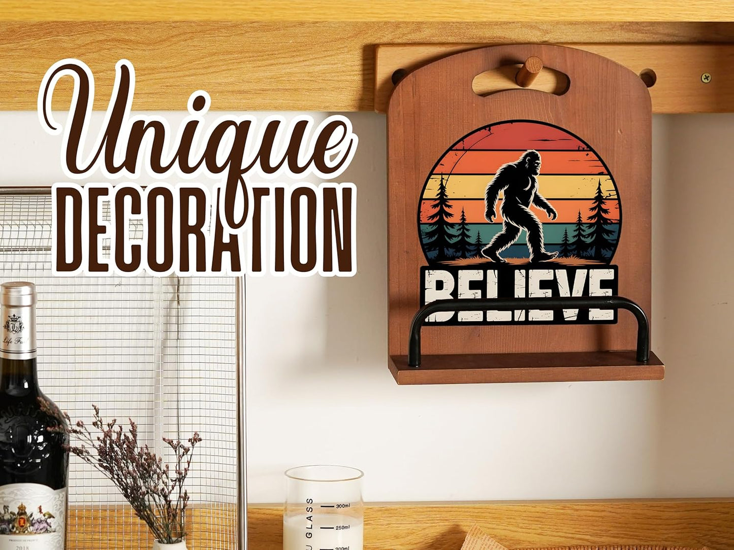 InnoBeta Bigfoot Gifts for Men, Cookbook Stand for Kitchen Counter, Perfect Gifts for Bigfoot Lovers on Birthday, Adjustable Tablet Recipe Book Holder, Unique Kitchen & Home Decor