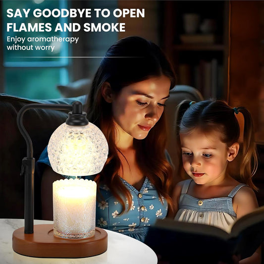 Candle Warmer Lamp with Timer - 6.8'' Dimmable Candle Lamp Warmer, Christmas Birthday Gift for Women & House Warming with Flameless Fragrance, Room Decor Black Lamp Warmer for Mom Gifts