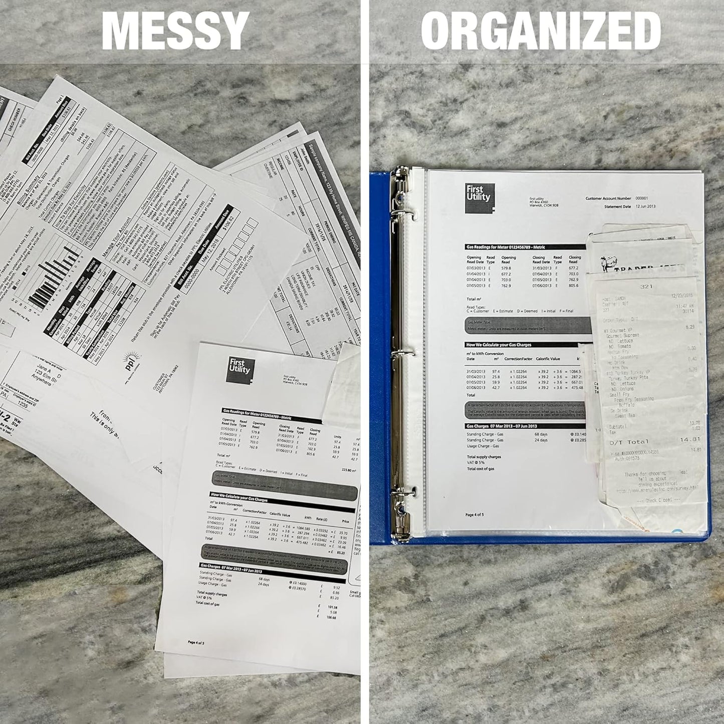 Samsill 100 Pack Sheet Protectors, 8.5x11 Inch Page Protectors for 3 Ring Binder, Standard Weight, Clear Protector, Letter Size, Top Loading, Acid Free