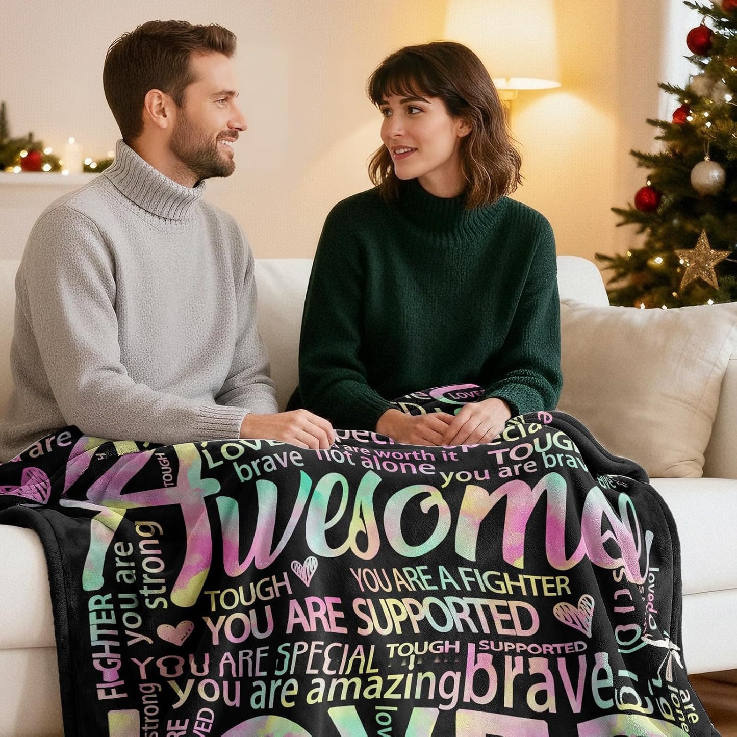 Get Well Soon Blanket – Super Soft Hug Throw for Post Surgery Recovery, Cancer Care & Hospital Gifts for Women & Men, Thinking of You Comfort Gifts 60"x50"