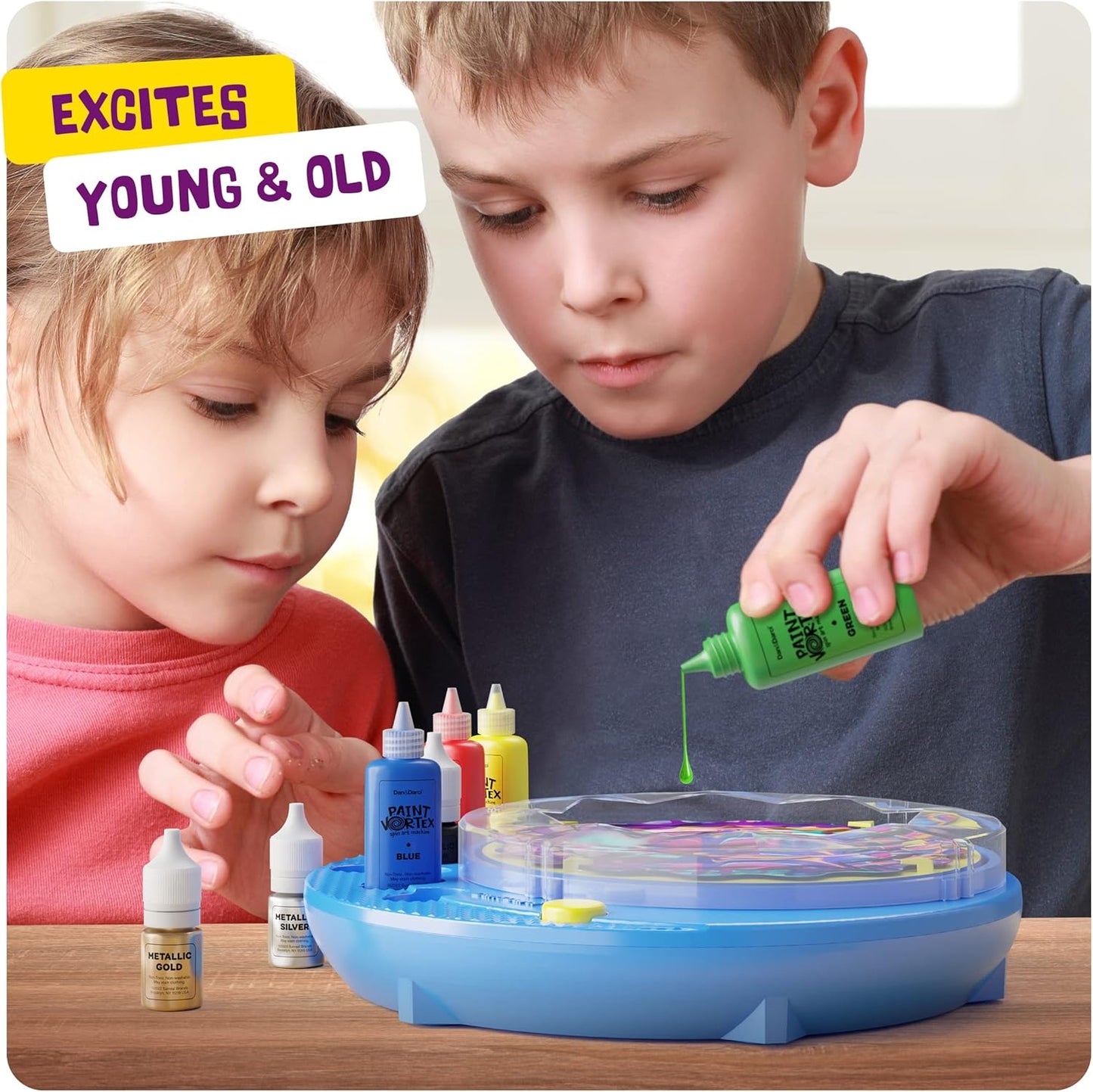 Dan&Darci Paint Spin Art Machine Kit for Kids - Easter Gift - Arts & Crafts for Boys, Girls - Art Craft Set for 6-9 Year Old Boy, Girl - Painting Spinner Toys - Birthday Gift Ideas for Ages 6-12 Year