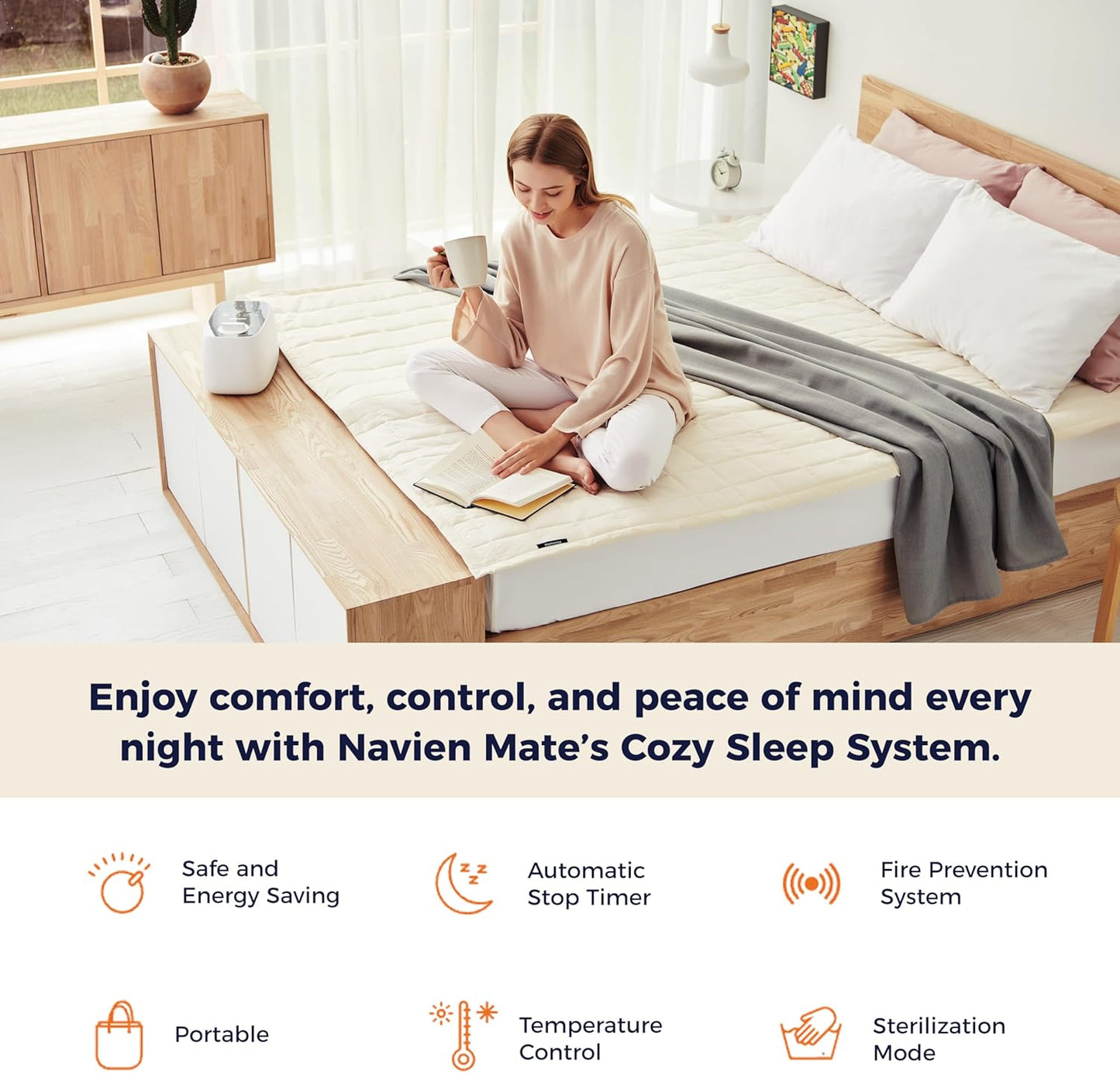 EQM 350, King – EMF-Free Water Heated Mattress Pad – Dual Temperature Control – Non-Electric Bed Warmer – Eco-Friendly – Helps Soothe & Relieve Stress, Muscle Soreness, & Tension