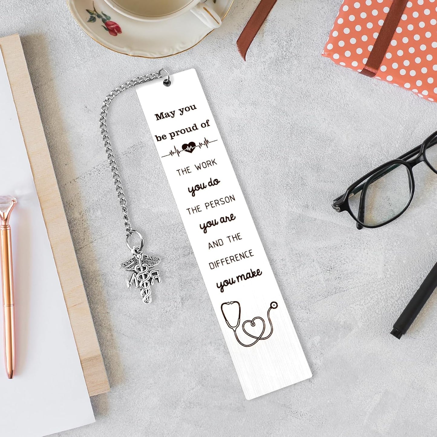 Nurse Appreciation Gifts for Women Reading Lovers Metal Bookmark Book Accessories Nurses Week Nursing Student School Nurse Gifts RN Practitioner Graduation Retirement Christmas Birthday Gift