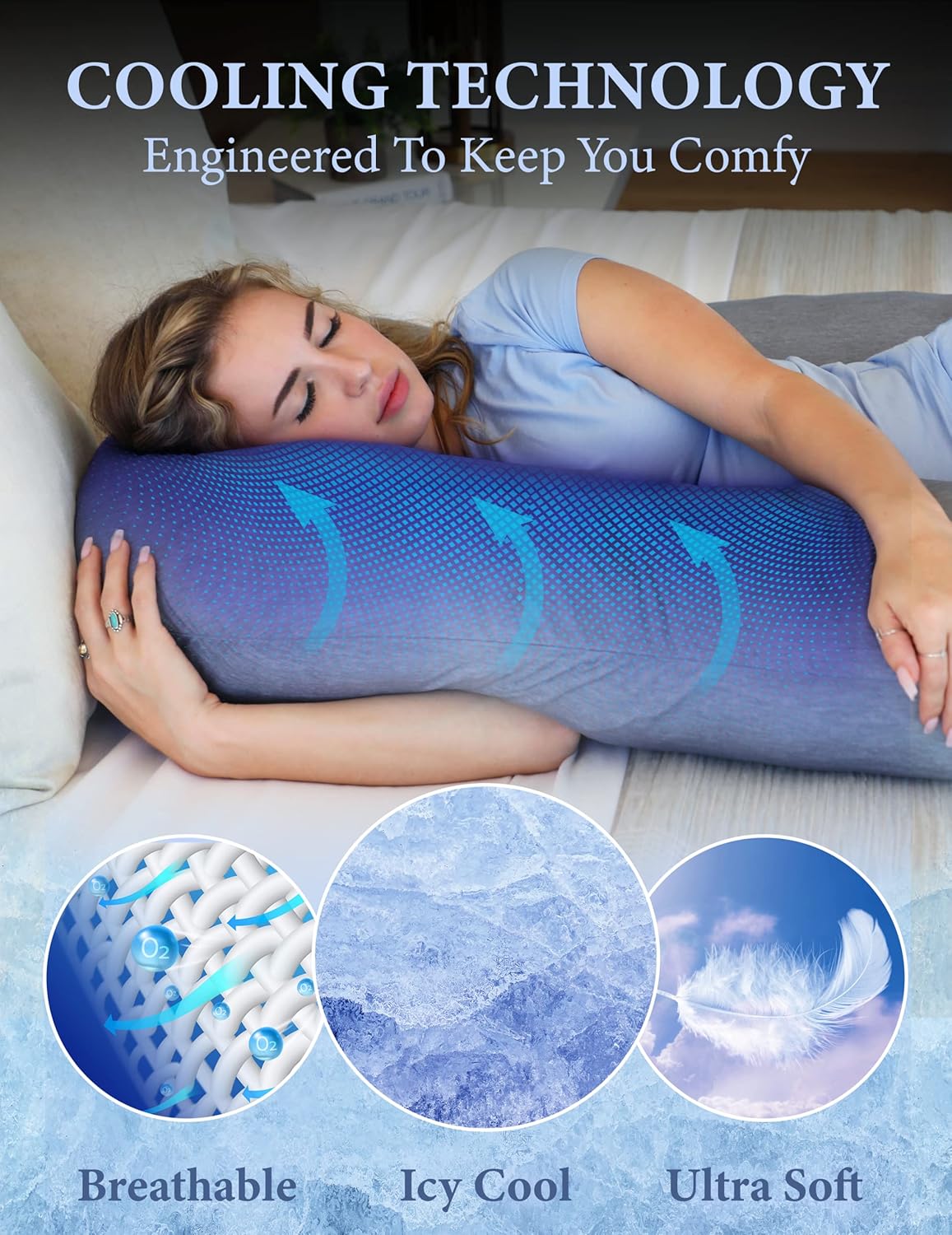Pharmedoc Pregnancy Pillows, U-Shape Full Body Pillow – Removable Cooling Cover -Dark Grey – Pregnancy Pillows for Sleeping – Body Pillows for Adults, Maternity Pillow and Pregnancy Must Haves