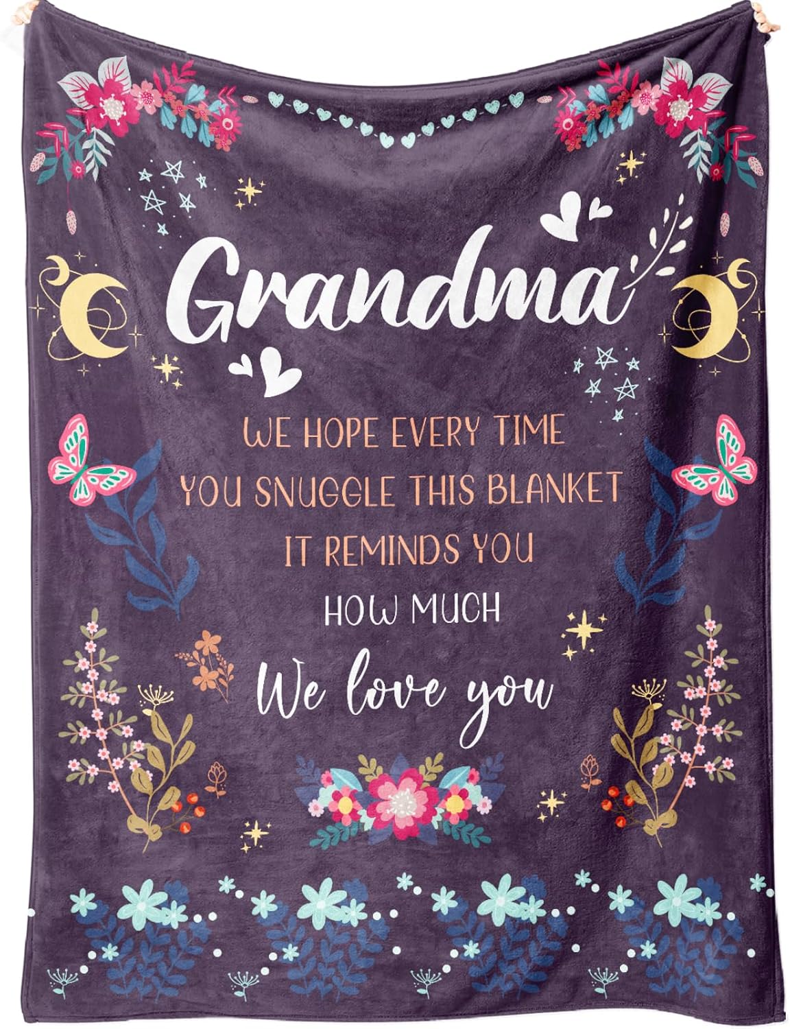 BeneCharm Grandma Blanket Gifts - 60' x 50' - Birthday for Grandma from Grandkids