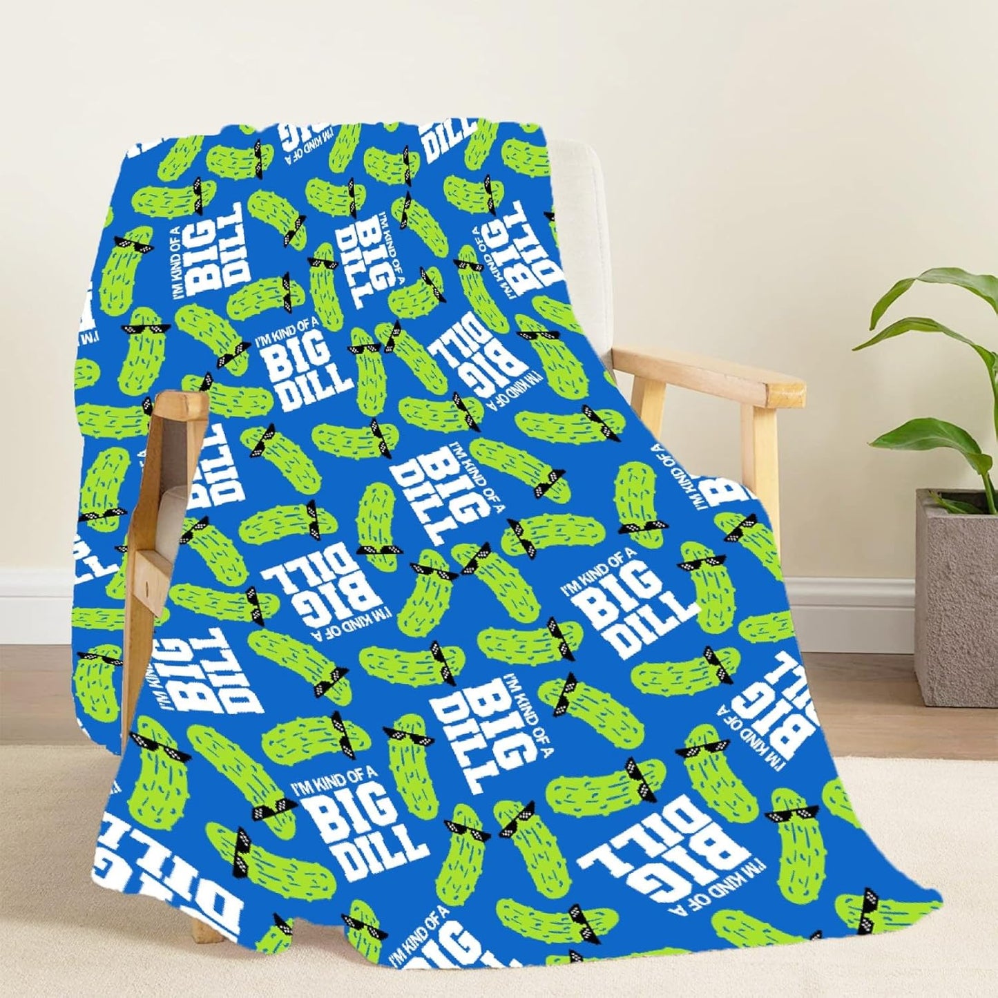 Dill Pickles Blanket Lightweight Flannel Throw Blanket Gifts for Girls Women in All Season Blanket for Bed/Couch/Sofa 40"x50" for Kids/Children