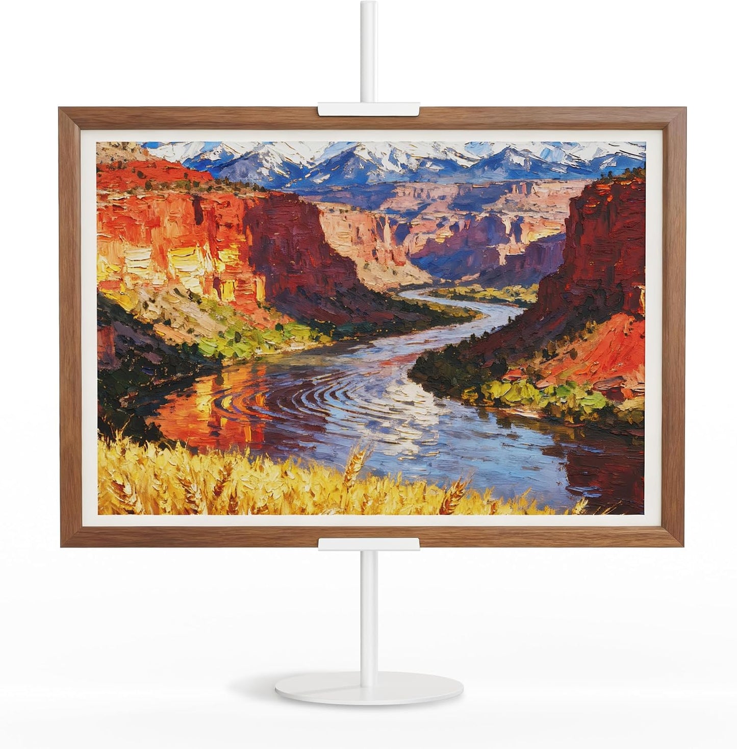 Adjustable Tabletop Easel Stand 29" H Picture Easels for Display with Extension Screws for Thin or Thick Metal Picture Frame Holder Stand Table for Picture, Artwork, Photos,Signs (White)