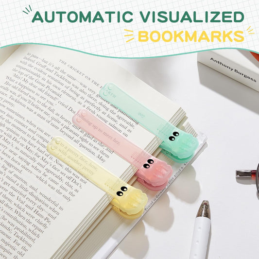 3pcs Automatic Bookmark Silicone, Bookmarks for Women, Book Marks for Reading Women, Cute Unique Book Markers for Reading, Reading Accessories Gifts for Book Lovers