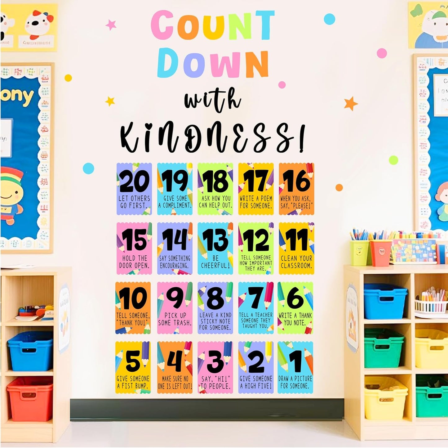 Colorful Kids Inspiring Wall Decals Positive Door Signs Decal for Nursery Colorful Motivational Wall Sticker Peel and Stick Self Affirmation Sticker for Playroom School Bulletin Board Teacher Supply