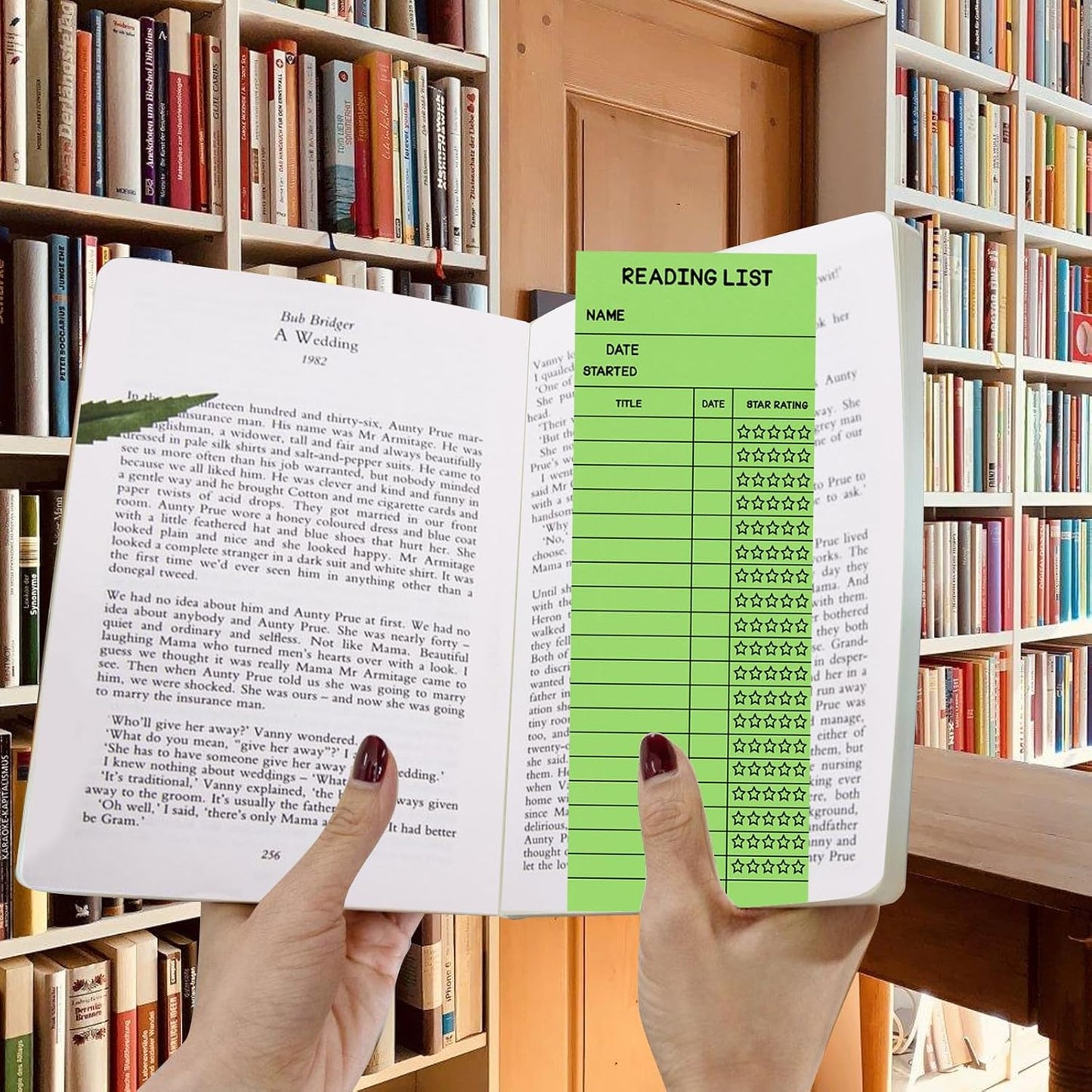 LOTMER 100 PCS Reading List Bookmark, 3 x 8 Inch Personal Libraries Cards, Reading Log Bookmark for Gifts and Literary Supplies for Reading Enthusiasts (Classic Five Colors)