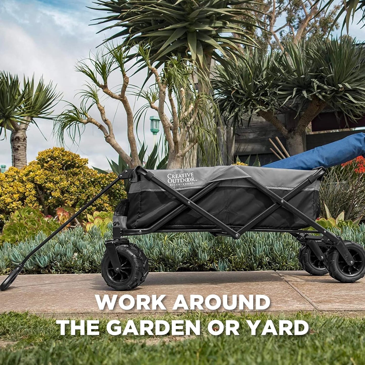 Creative Outdoor Push Pull Hauler Wagon for Kids, 200lbs Weight Capacity, All-Terrain Collapsible and Portable Folding Cart, Beach Park Garden & Tailgate, Multiple Color Options