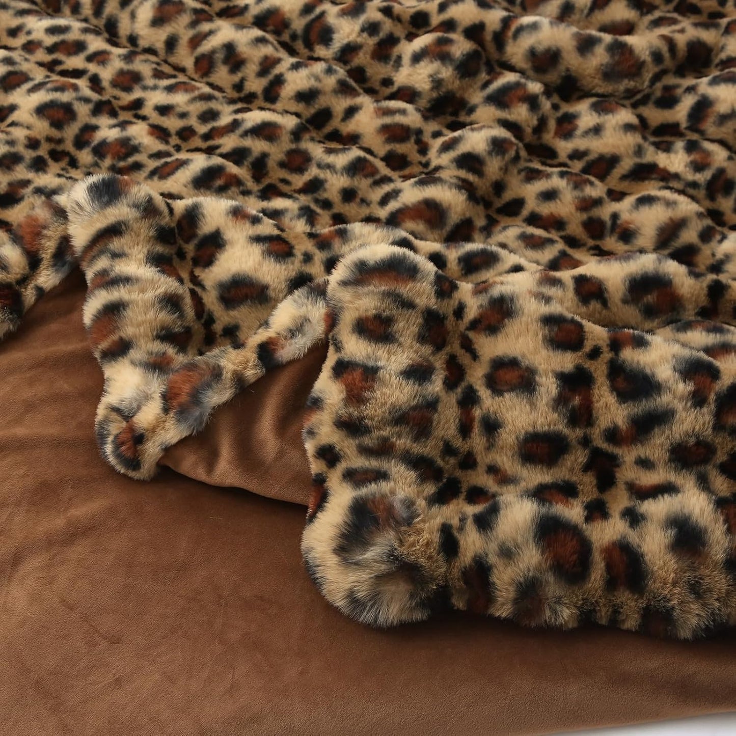 MERRYLIFE Luxury Thick Plush Cheetah Print Faux Rabbit Fur Throw Blanket Ultra-Plush Cozy Soft Decorative Blanket Use for Couch Bed Travel (Cheetah, 60"*80")