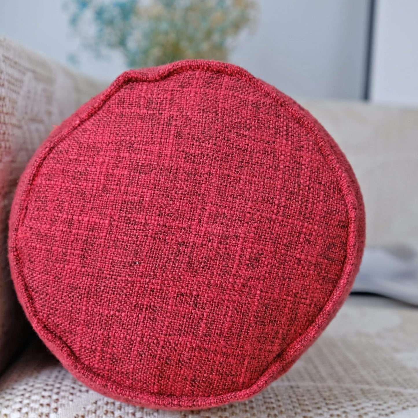 Round Neck Pillow Roll Cervical Support Pillows Neck Pain Relief Cylinder Bolster Pillows with Removable Washable Cover for Sleeping/Chair/Car/Sofa…