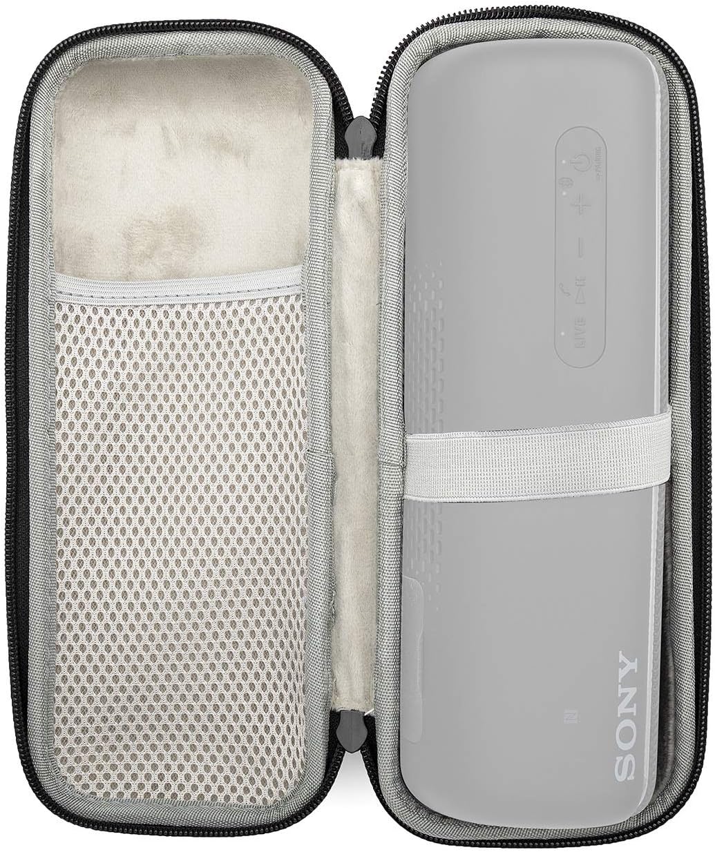 Sony SRSXB23 Extra BASS Bluetooth Wireless Portable Waterproof Speaker (Black) with Hardshell Travel and Protective Case Bundle (2 Items) - Compact, Lightweight Design, up to 12 Hours of Playtime