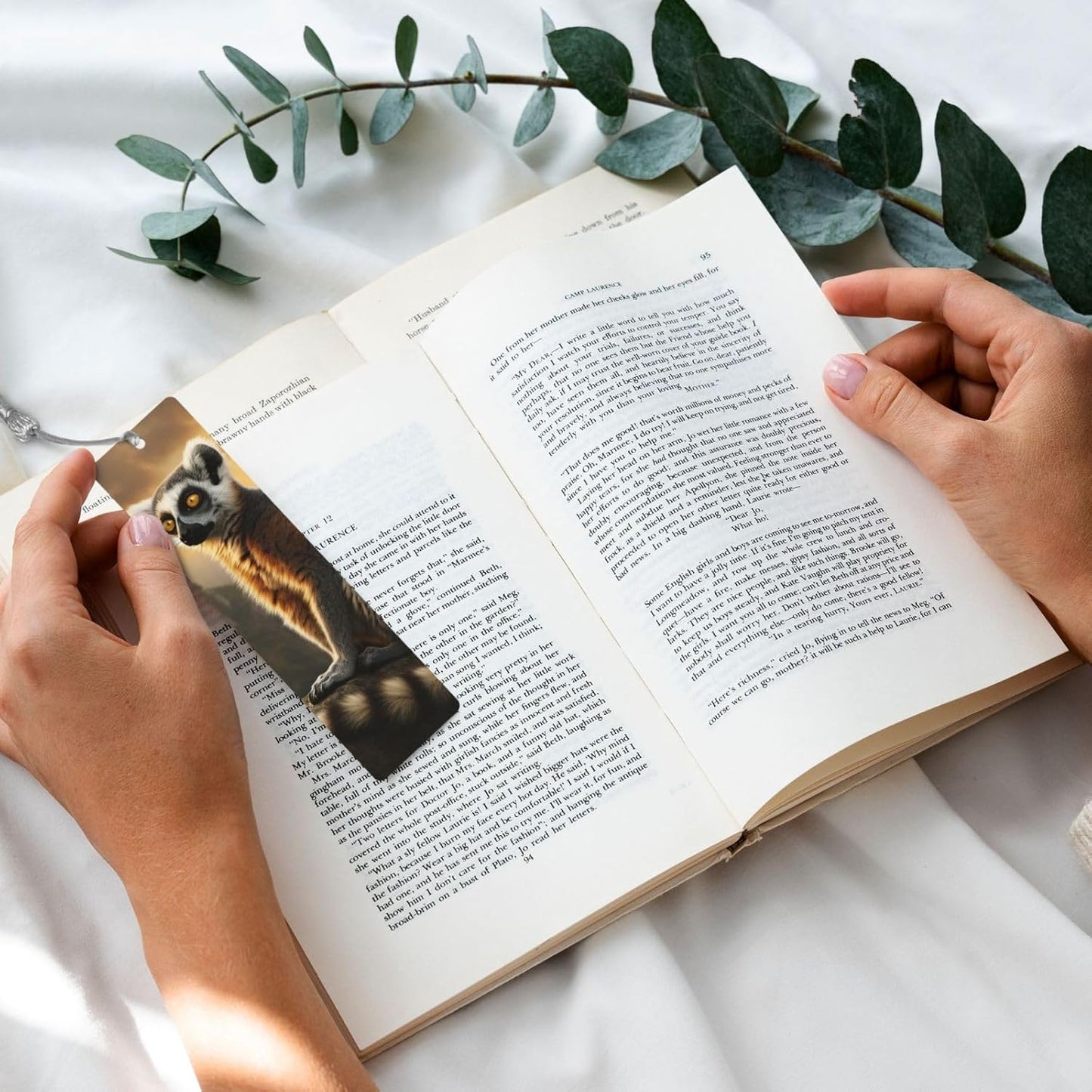 Monkey on Mountain Bookmarks Gifts for Women Men, Wooden Bookmarks for Book Lovers, Vintage Book Marks Ornaments with Tassel, Unique Personalized Reading Page Markers Gray