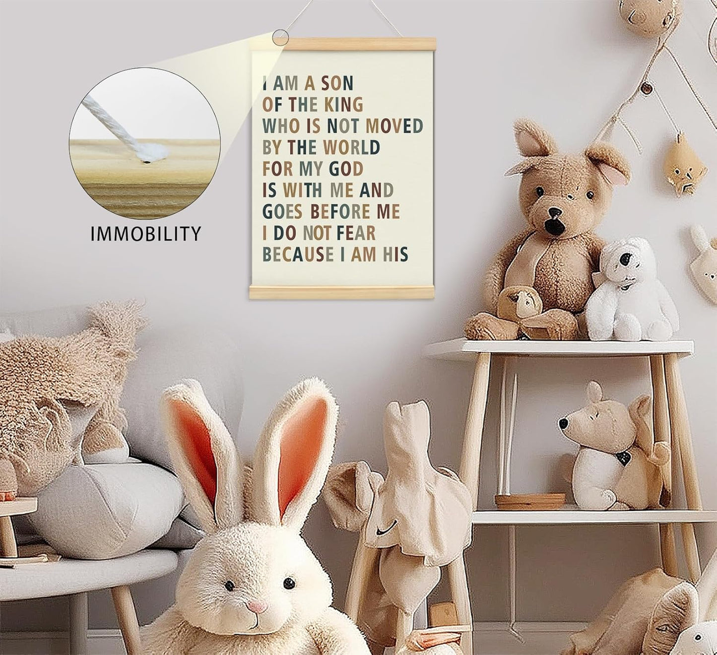 foedor Daily Affirmations Poster, Little Boys Christian for Toddler Room Decor,Positive Wall Decor Posters for Boys Room Classroom Playroom Nursery,12x16 Inch