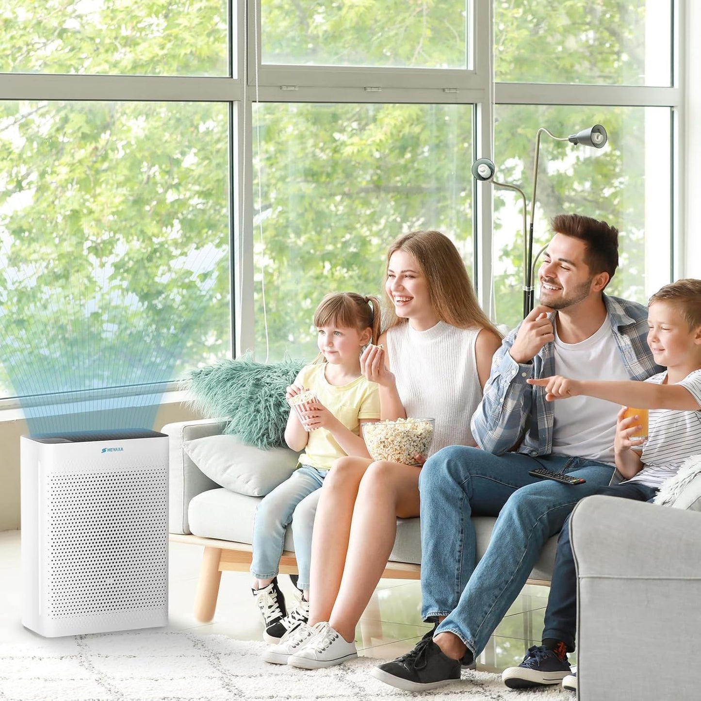 Air Purifiers for Home Large Room Up to 2000 Ft² with Air Quality Monitor, Filter Remind,21dB Sleep Mode, Wi-Fi and Timer, Washable Filters,Air Purifier for Pets/Dust/Smoke/Odor