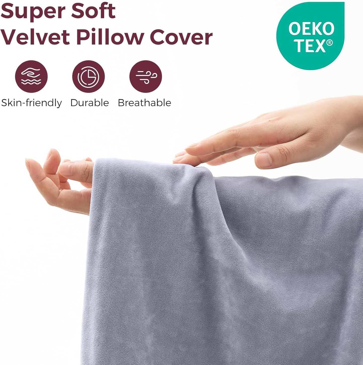 Momcozy Pregnancy Pillow Cover for Dreamlign U Pro Maternity Pillow for Sleeping, Adjustable Leg Pillow, Support for Back, Hip, Belly for Pregnant Women, 50-72 Inch Body Pillow, Only Velvet Pillowcase