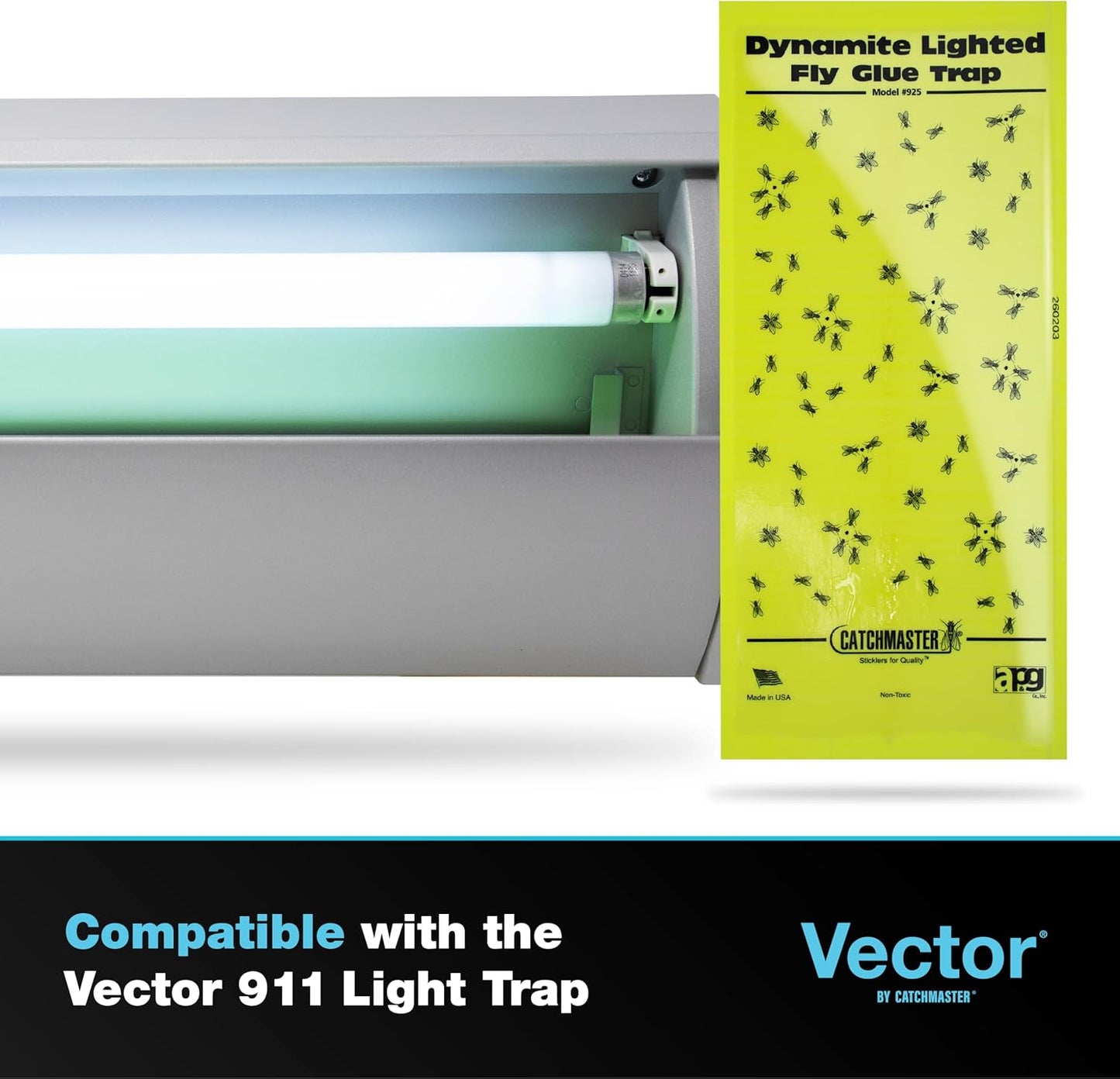 Catchmaster Pro Series Flying Insect Light Trap Replacement Board 5-PK, UV Light Fly Trap Refill, Adhesive Glue Boards, Bug Catcher, UV Lamp Mosquito Catcher, Home & Garage Pest Control