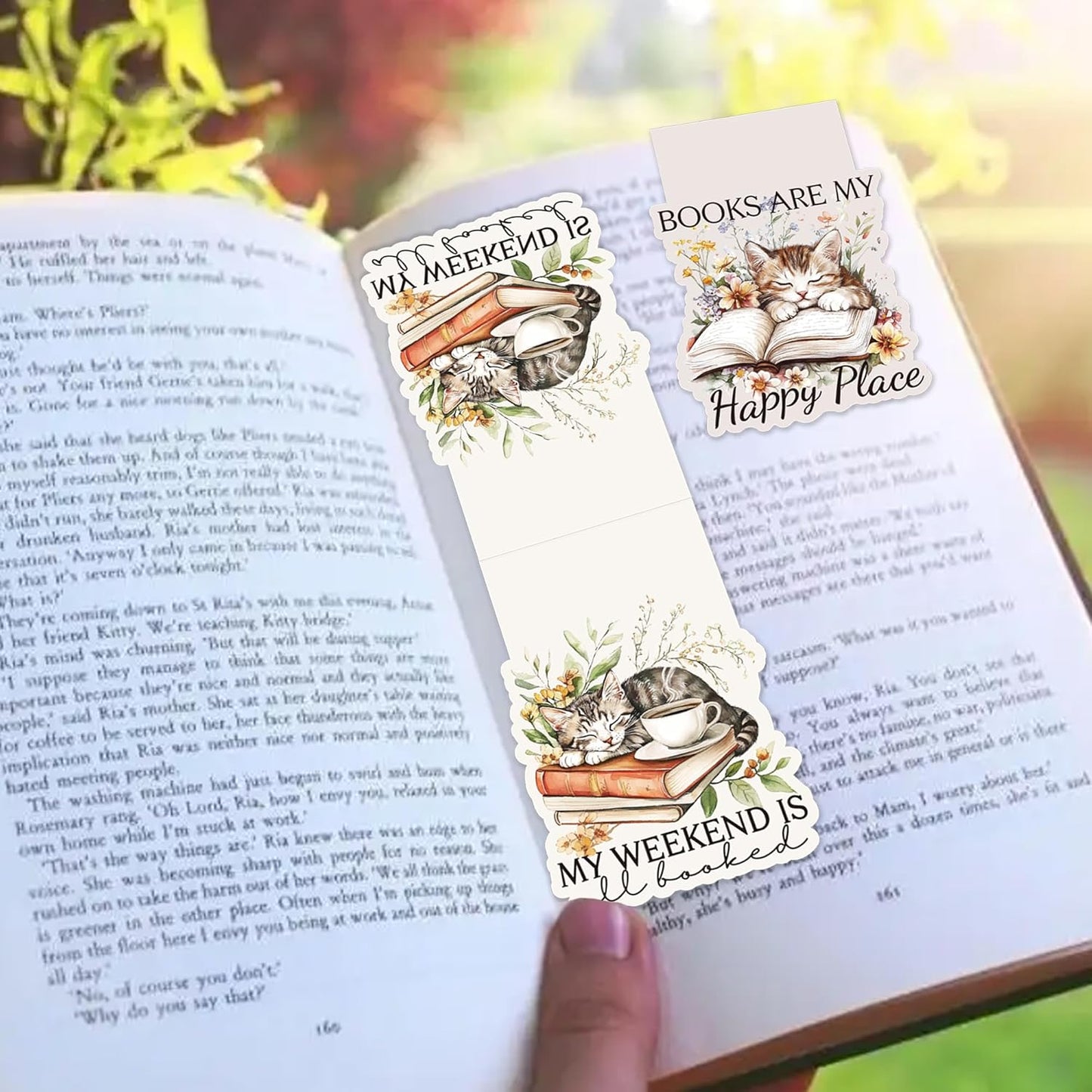 Vintage Floral Magnetic Bookmarks, 12 Pcs Book Lovers Magnet Book Mark Clips for Reading, Cute Bookish Gifts for Women Girls, Flower Page Marker for School Office Christmas Stocking Stuffers