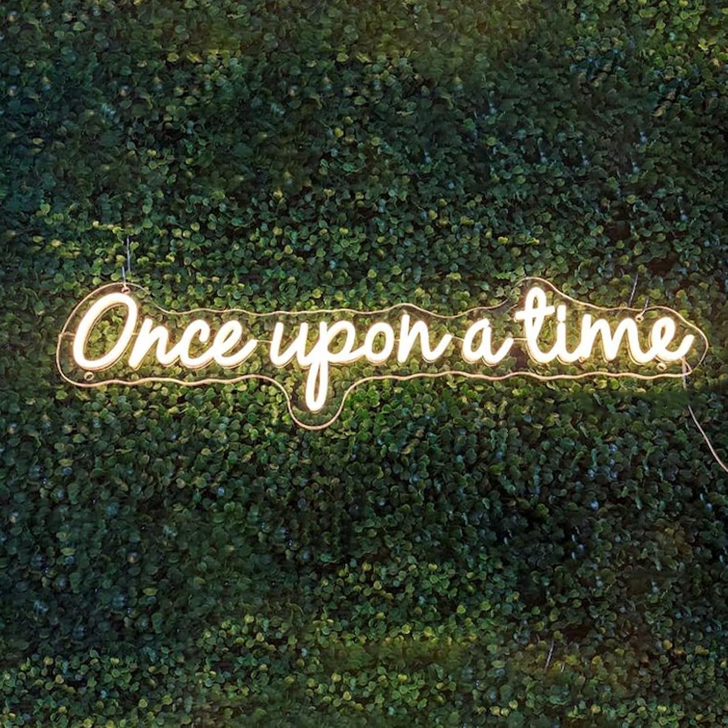 Once Upon A Time Neon Sign 30 inches Dimmable Led Lights Up Wall Art Decor Neon Signs for Reading Corner Bedroom Dormitory Party Decorations