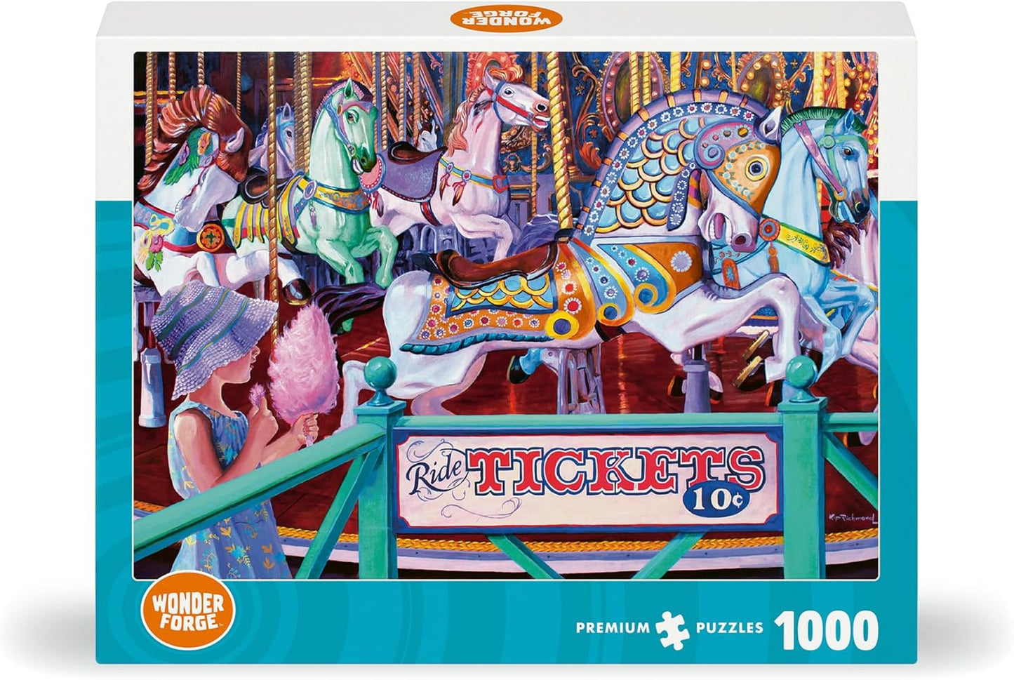 Wonder Forge Cotton Candy Carousel 1000 Piece Jigsaw Puzzle for Adults | Unique, Perfectly-Fitting Pieces | Fun, Vibrant Imagery | Amazon Exclusive