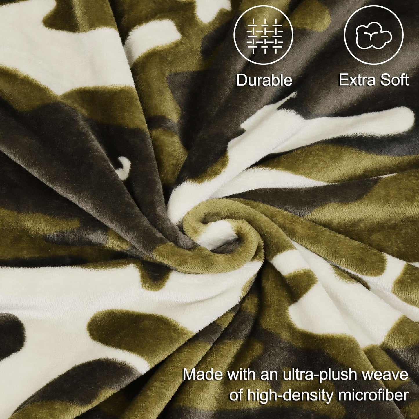 HommomH Camo Blanket Hunting Army Camo Throw Blanket Veteran Gifts