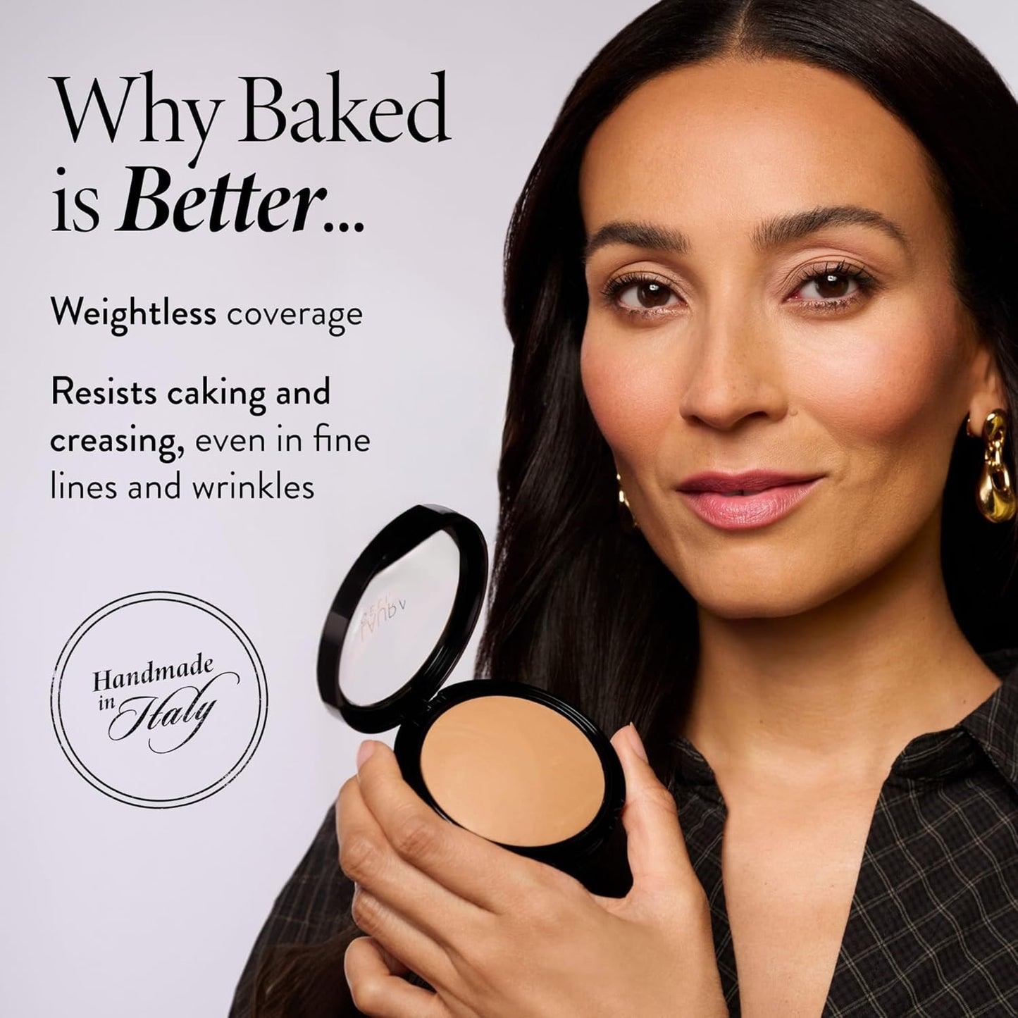 LAURA GELLER NEW YORK Baked Double Take Powder Foundation - Light - Buildable Medium to Full Coverage - Matte Finish