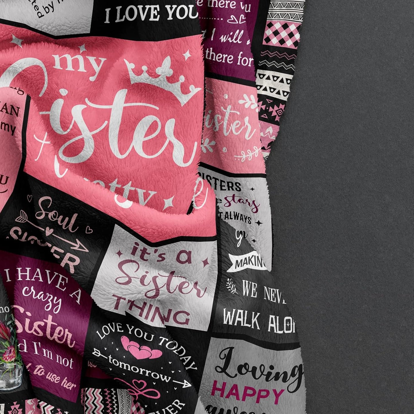 Sister Gifts from Sis, Sisters Birthday Gift Idea, Best Sister Ever Gift for Women, Birthday Gifts for Sisters, Sis Soft Throw Blanket 80" x 60"