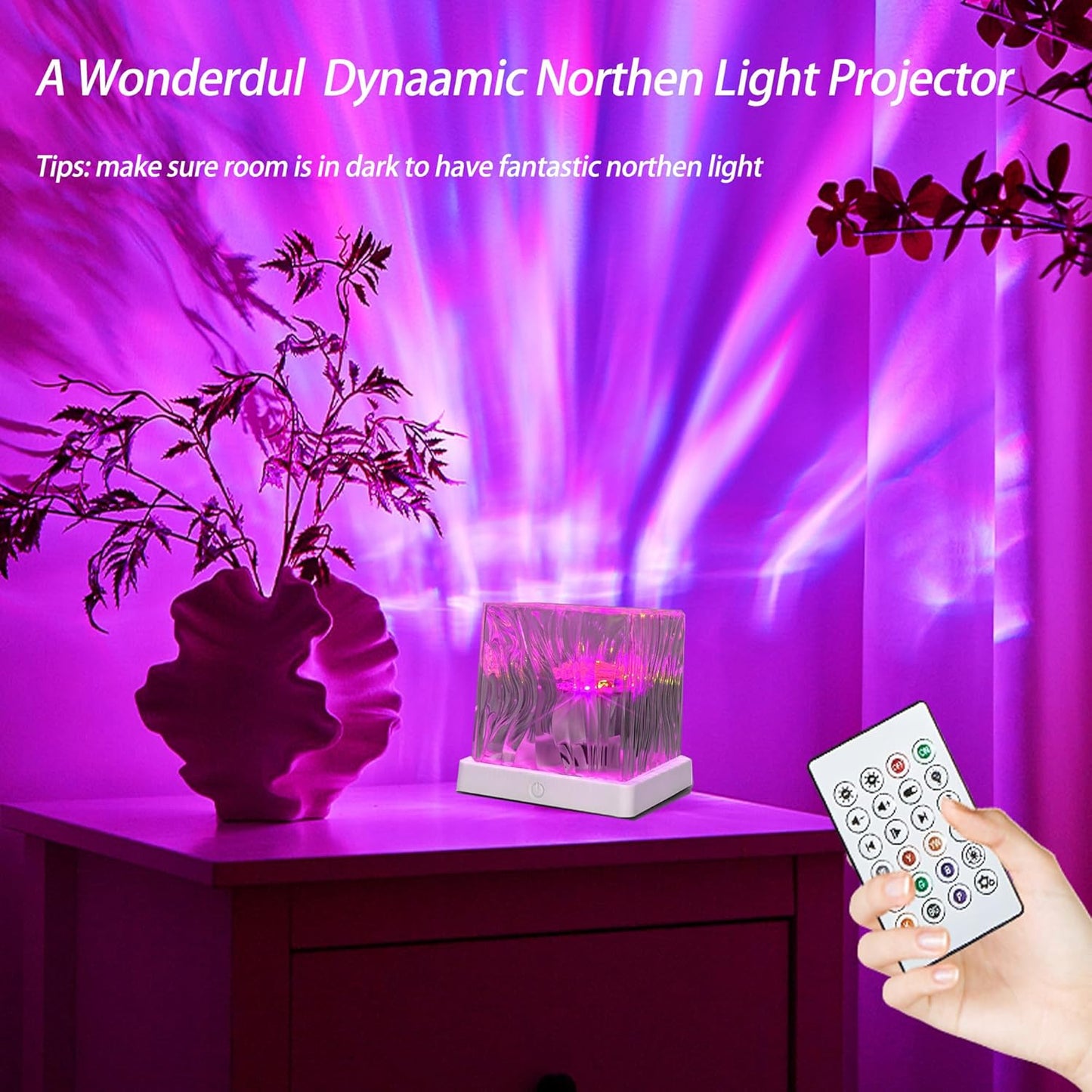 Northern Galaxy Projector with 16-Color Galaxy Sensor Light Strip and Remote Control—The Perfect Choice for Bedrooms/Kids' Rooms | Artistic Decor,Ideal for Teens,Boys,and Girls