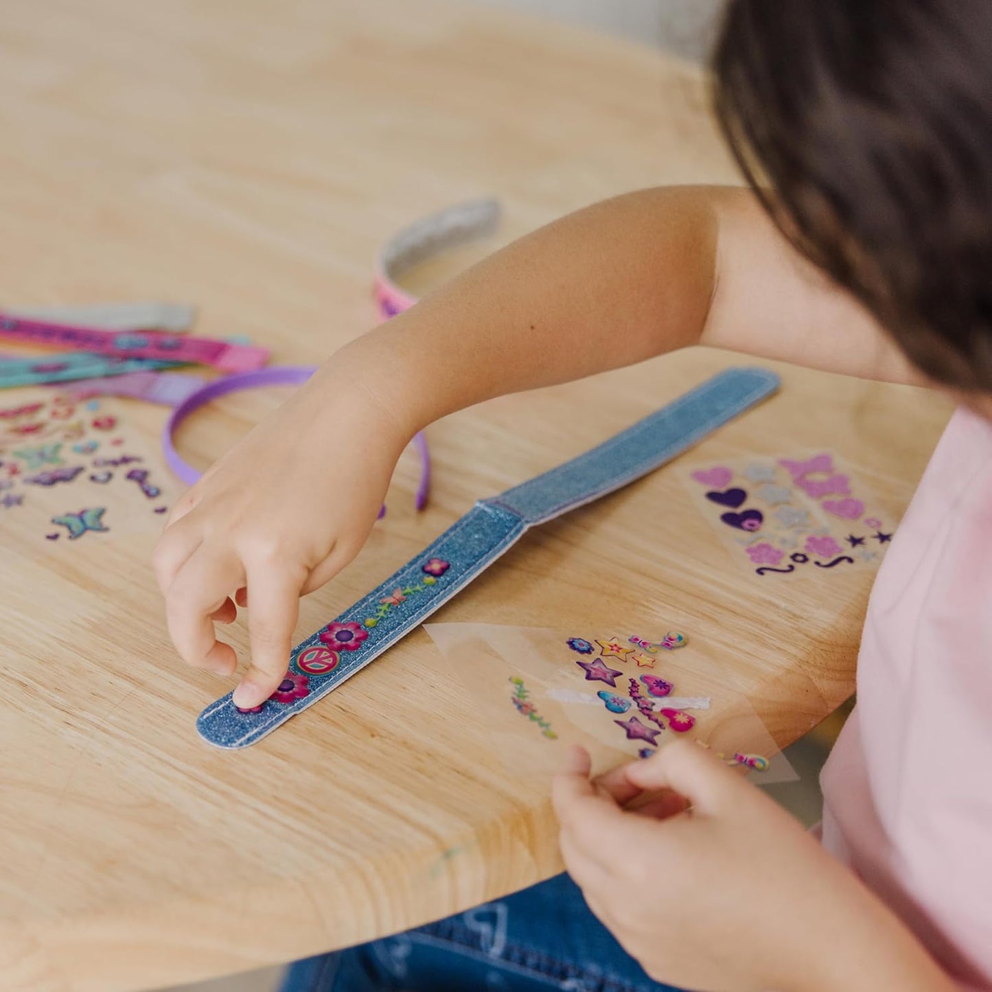 Melissa & Doug Design-Your-Own Headbands Jewelry-Making Kit with 50+ Stickers