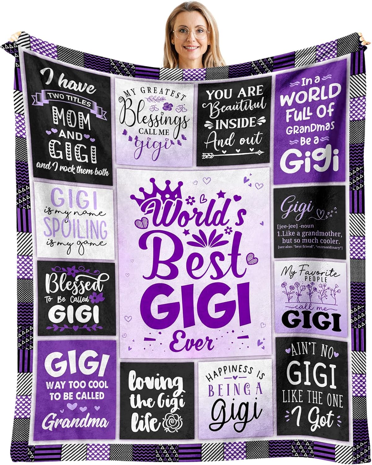 Gigi Gifts - Gigi Gifts for Grandma - Gifts for Gigi from Grandkids Granddaughter - Birthday Gifts for Gigi - Best Gigi Ever Gifts Throw Blanket 60"X50"