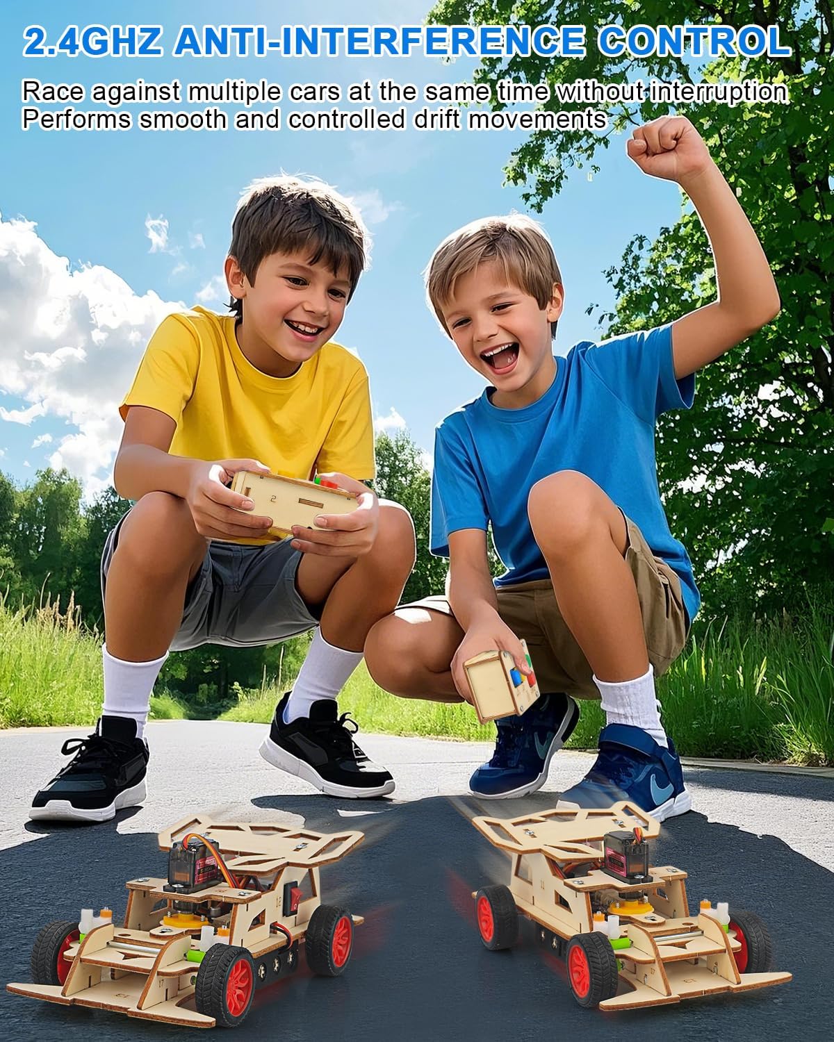 Poraxy STEM Kits for Kids 8-10, STEM Toys for Boys Ages 8-13, Remote Control Car, Wooden 3D Puzzles 8-12 Science Projects Building Model, Birthday Valentines Gifts for 9 11 14 Year Old Teen Boys Girls
