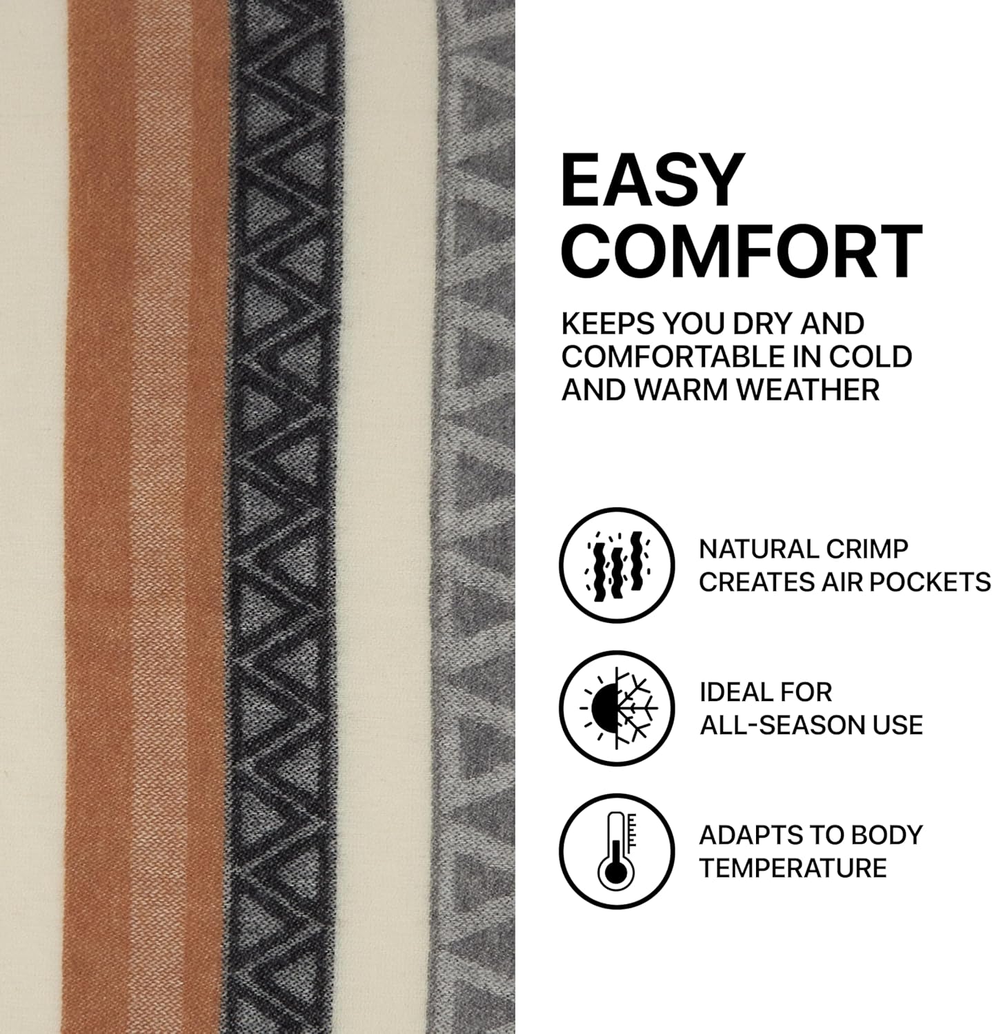 | Wool Blanket/Throw | 100% New Zealand Wool | Perfect for Home and Outdoors | Virgin Wool Throw with Fringes 75"x87" (190 x 220 cm)