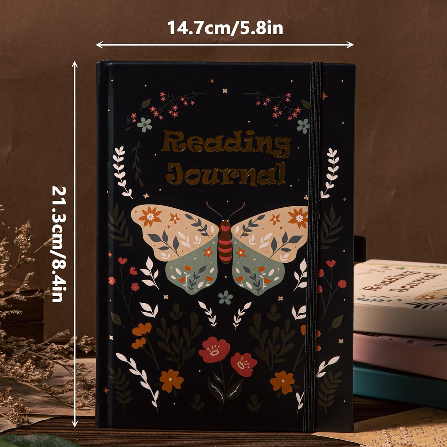 TIEFOSSI Reading Journal for Book Lovers, Track Your Reading Progress, 85 Book Reviews, Stage Reading Record, Hardcover A5 Journal Reading Planner, Gifts for Readers