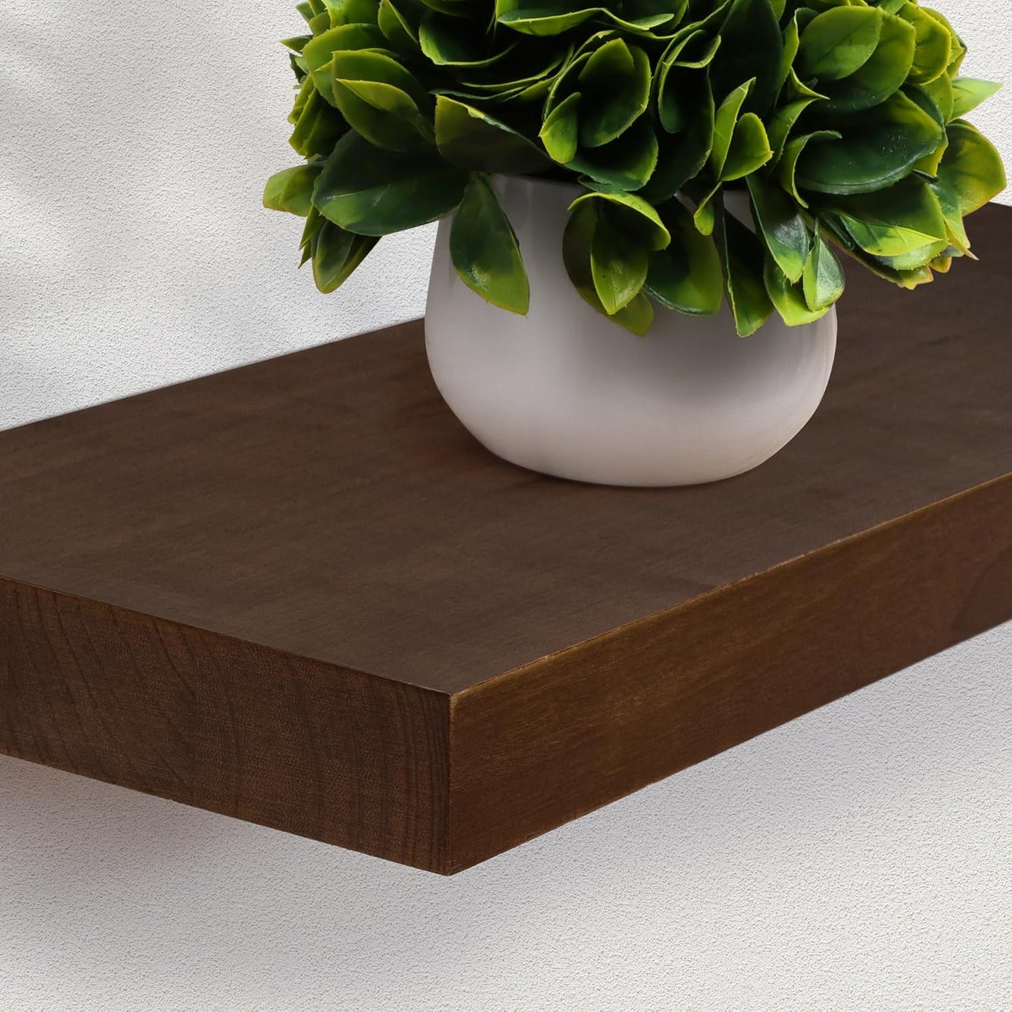 Axeman Floating Shelves, 8 Inch Deep Modern Solid Wood Wall Shelves for Storage, Wall Mounted Display Shelving with Invisible Heavy-Duty Metal Bracket, 36" W x 8" D x 1.57" H, Walnut Finish