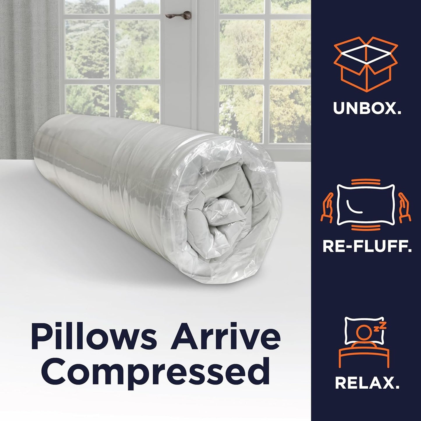 Amazon Basics Long Body Pillow for All Position Sleepers, 20 x 54 inches, Supportive, 1 Pack