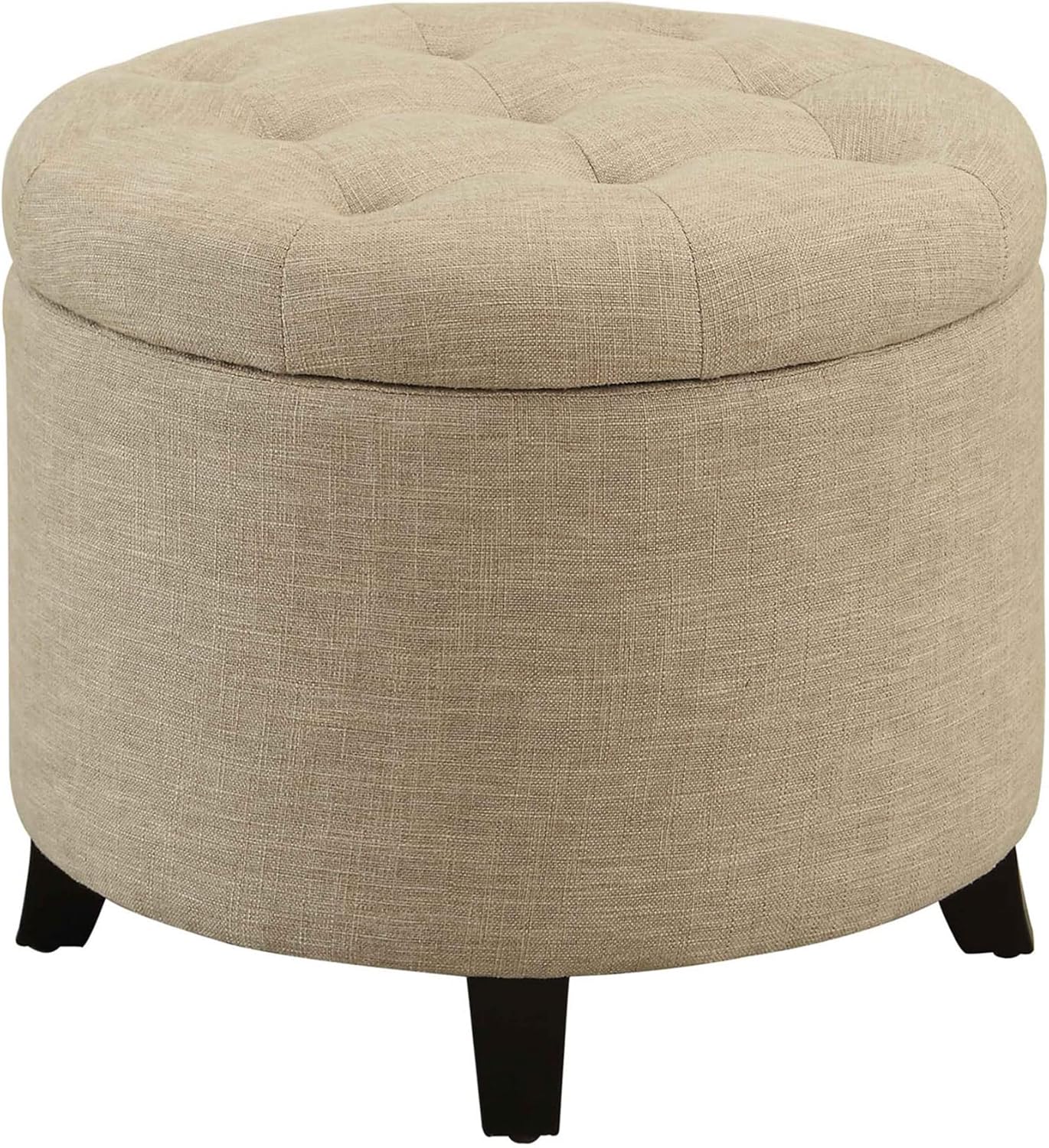 Convenience Concepts Designs4Comfort Storage Ottoman, Tan Fabric
