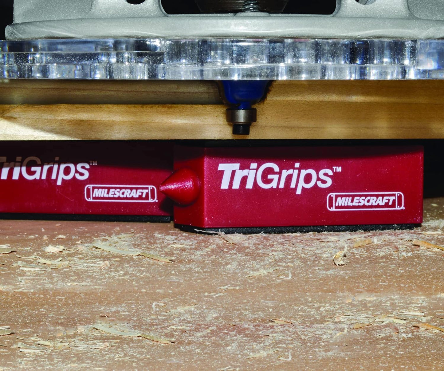 Milescraft 1600 TriGrips - Triangle Bench Cookie Work Grippers, for Woodworking, Painting, Raising and Leveling 4-pack